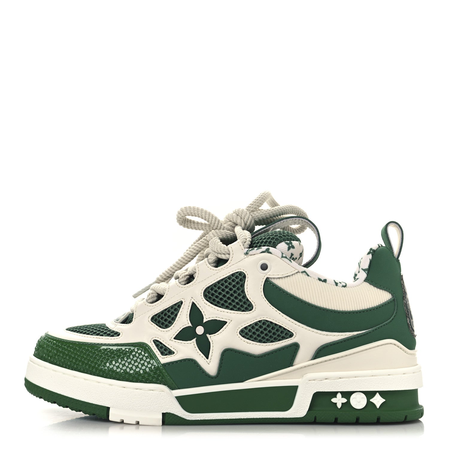 Louis Vuitton Calfskin Mesh Mens LV Skate Sneaker 7 Green 1723940