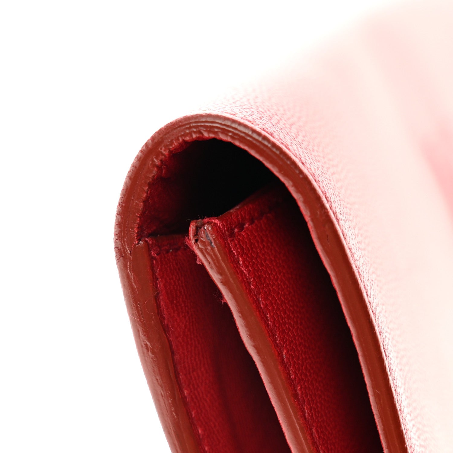 Saint Laurent Goatskin Monogram Large Belle De Jour Clutch Red 9 of 10