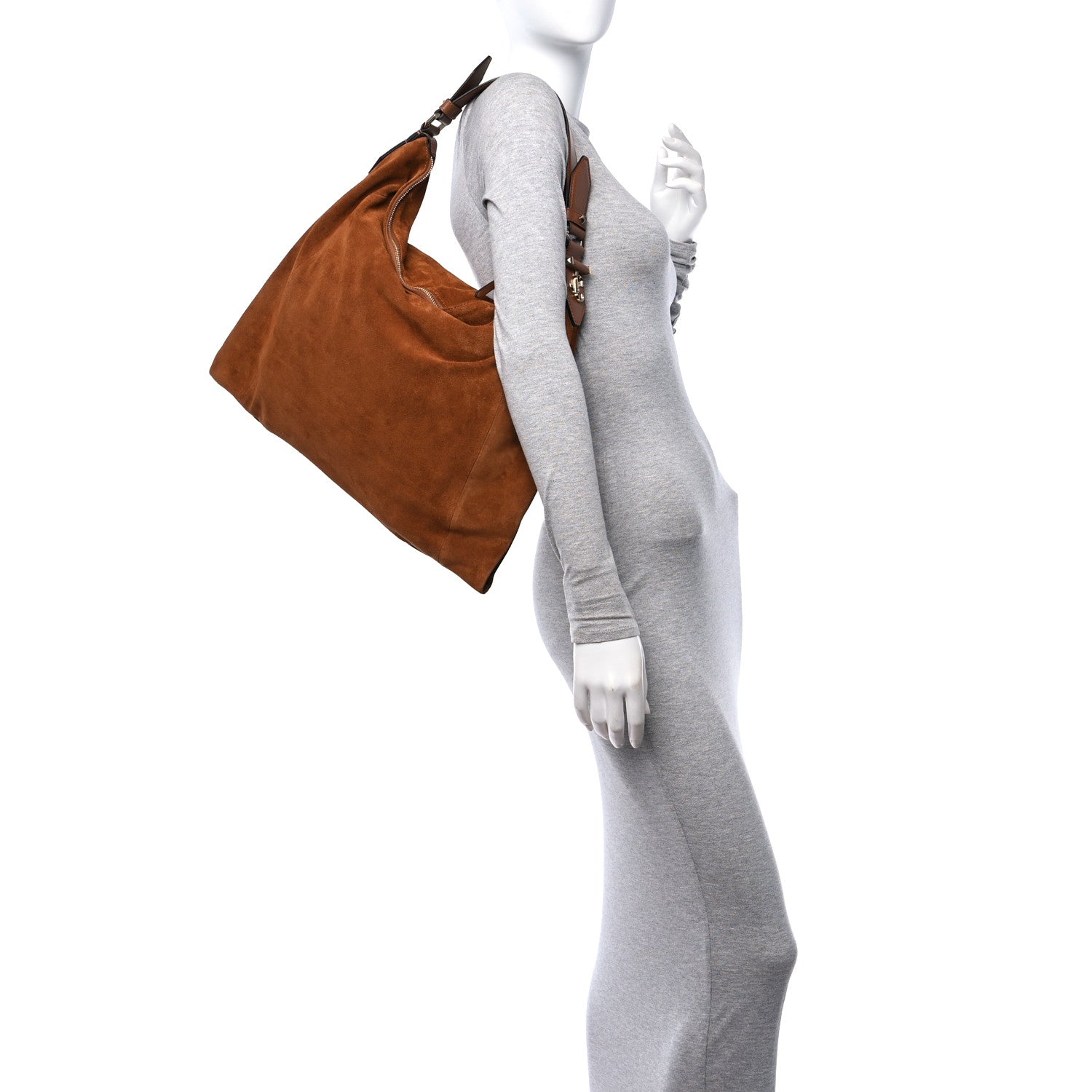 Jimmy Choo Suede Ana Hobo Bag Tan 2 of 9