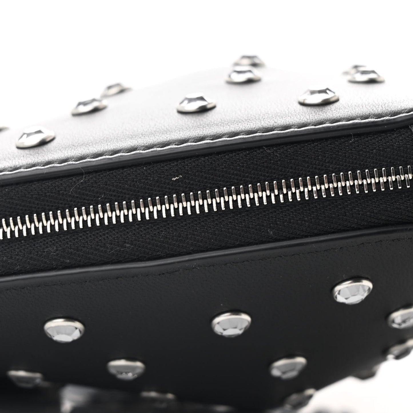 Lambskin Crystal Embellished Le Coeur Bag Black