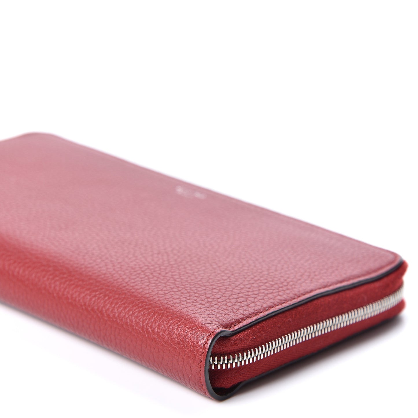 Calfskin Large Zip Around Multifunction Wallet Coquelicot