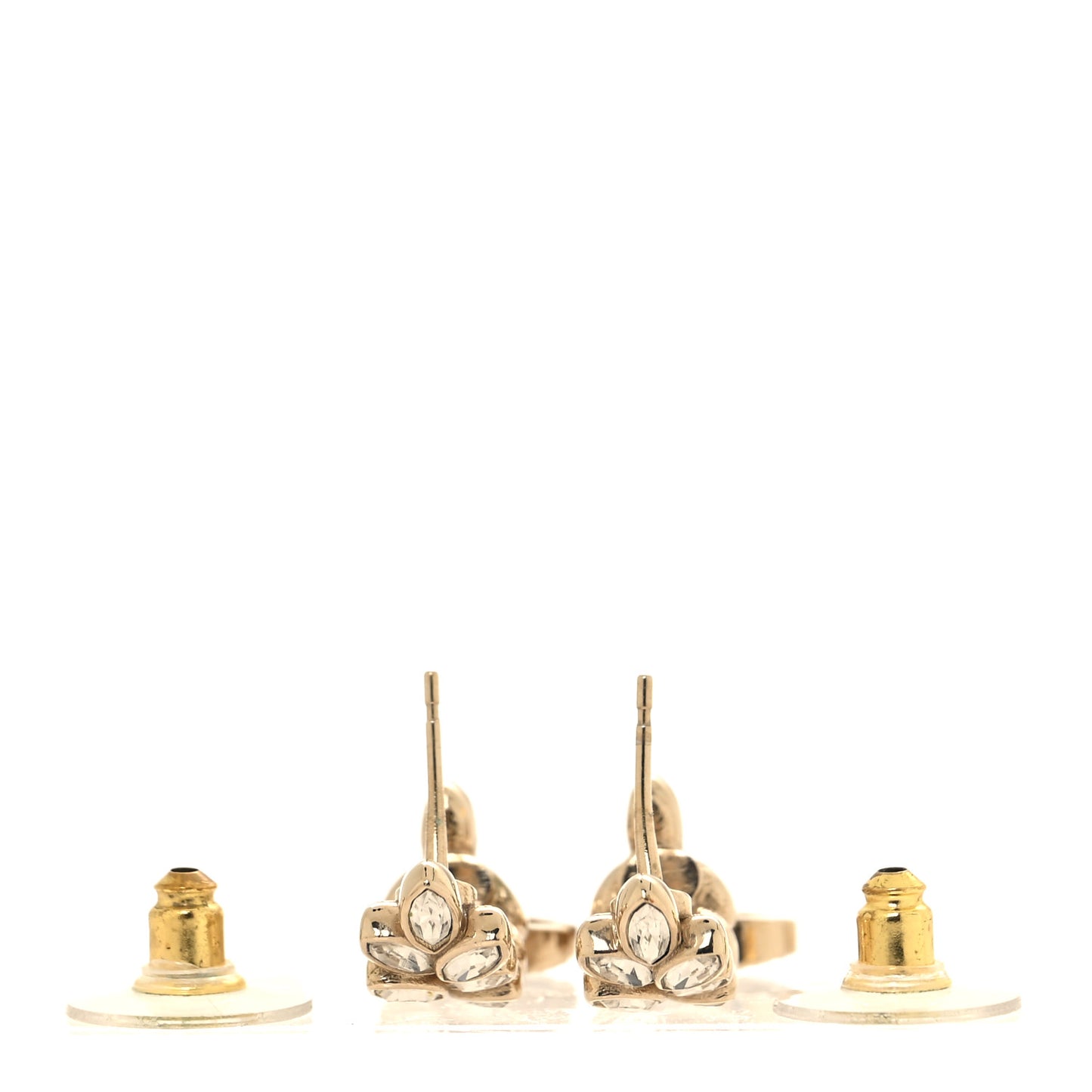 Crystal Sparkling Wheat CC Long Drop Earrings Gold