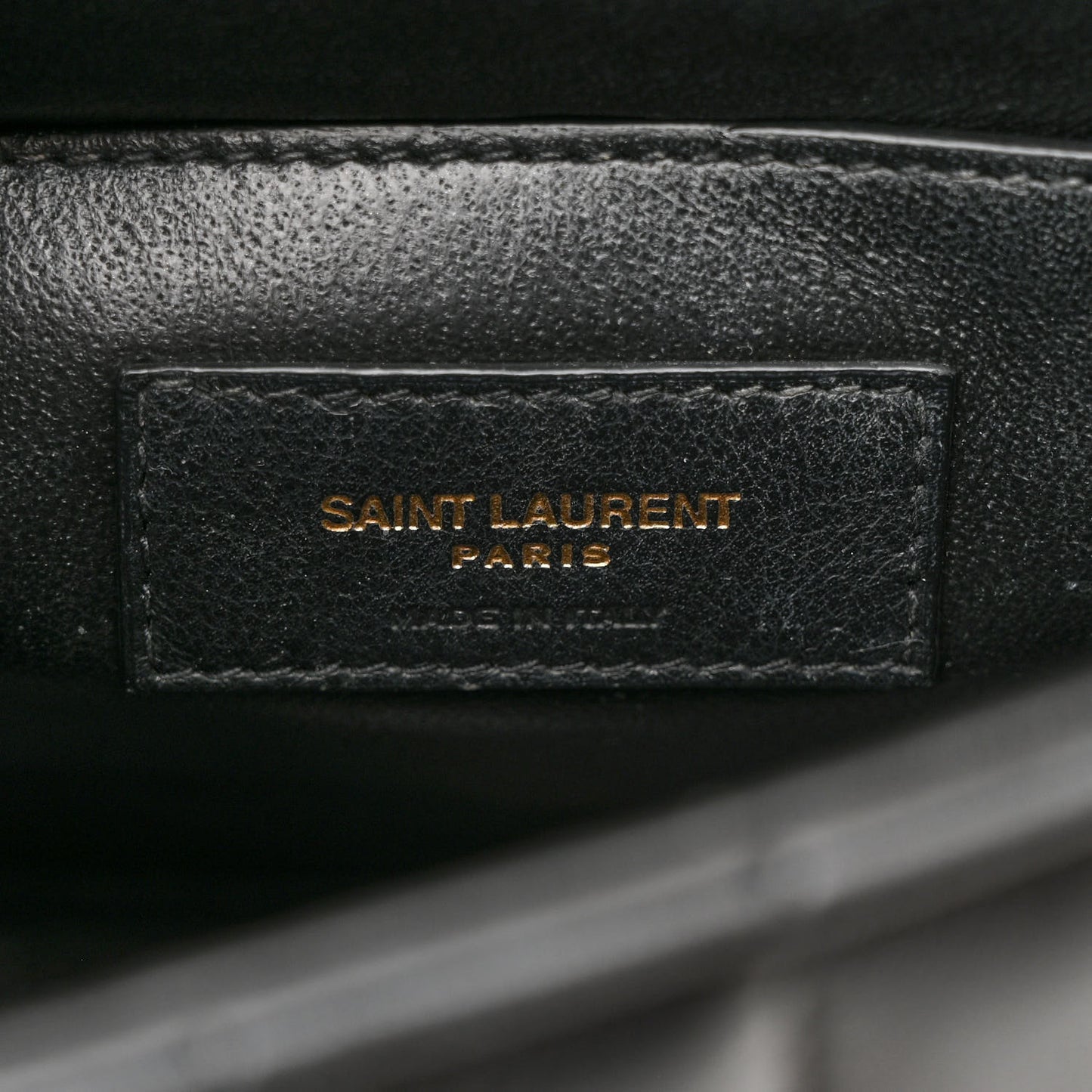 Lambskin Matelasse Monogram Vicky Chain Wallet Black