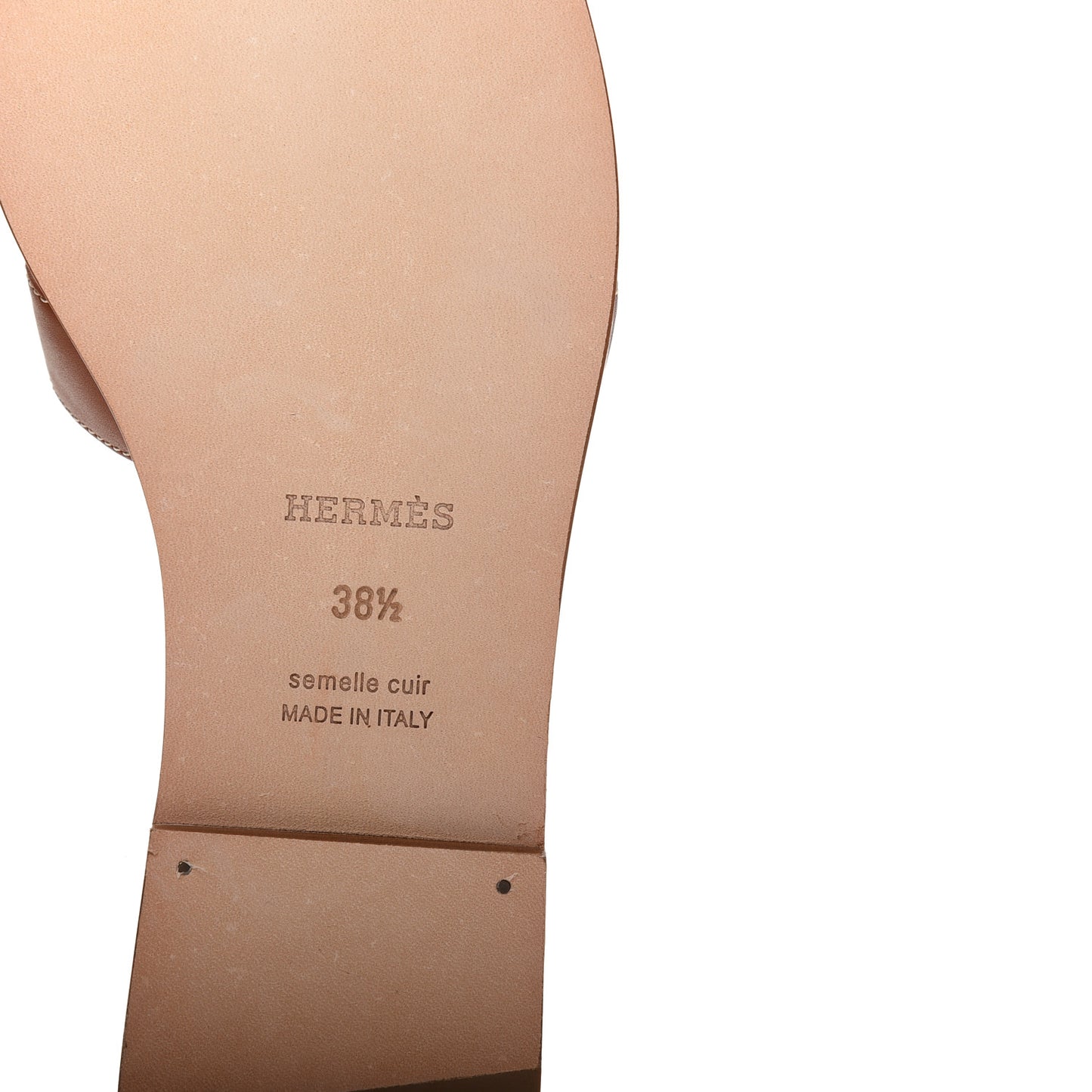 Box Calfskin Oran Sandals 38.5 Gold