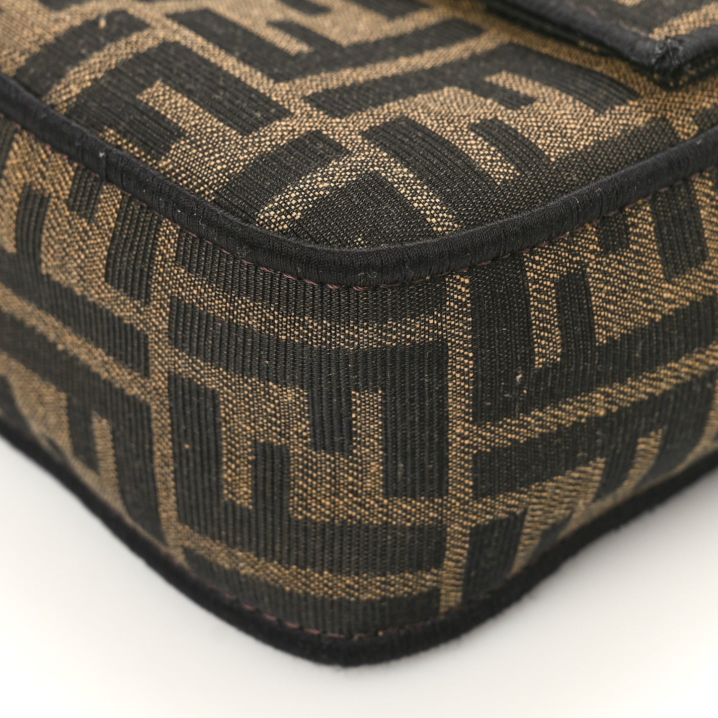 Fabric Jacquard FF 1974 Medium Baguette Tobacco Moro Black