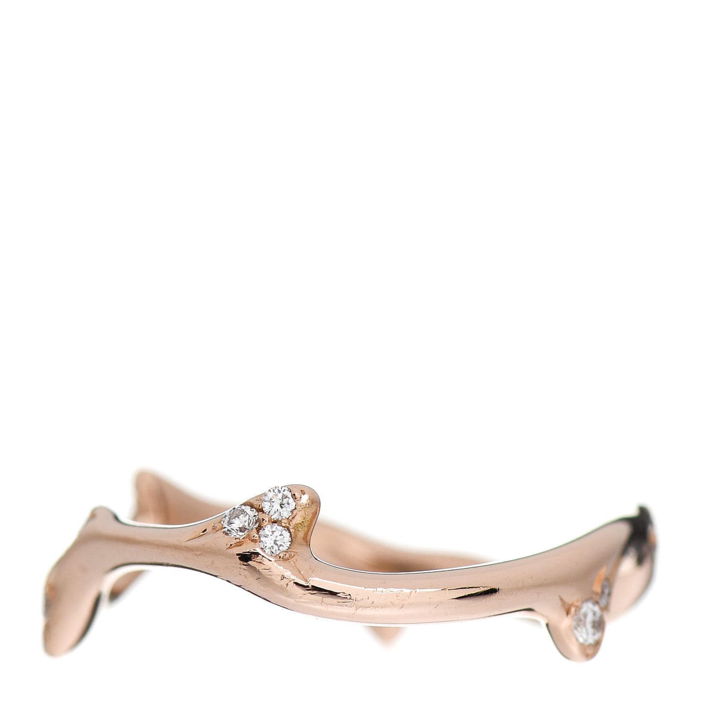 18K Rose Gold Diamond Bois de Rose Ring 52 6