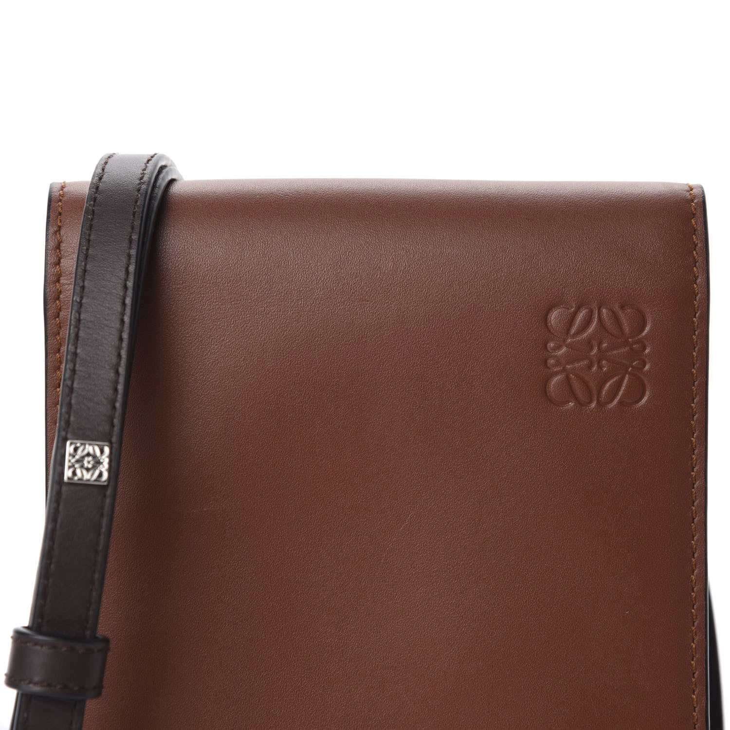 Loewe Smooth Calfskin Gusset Flat Crossbody Cognac 9 of 9