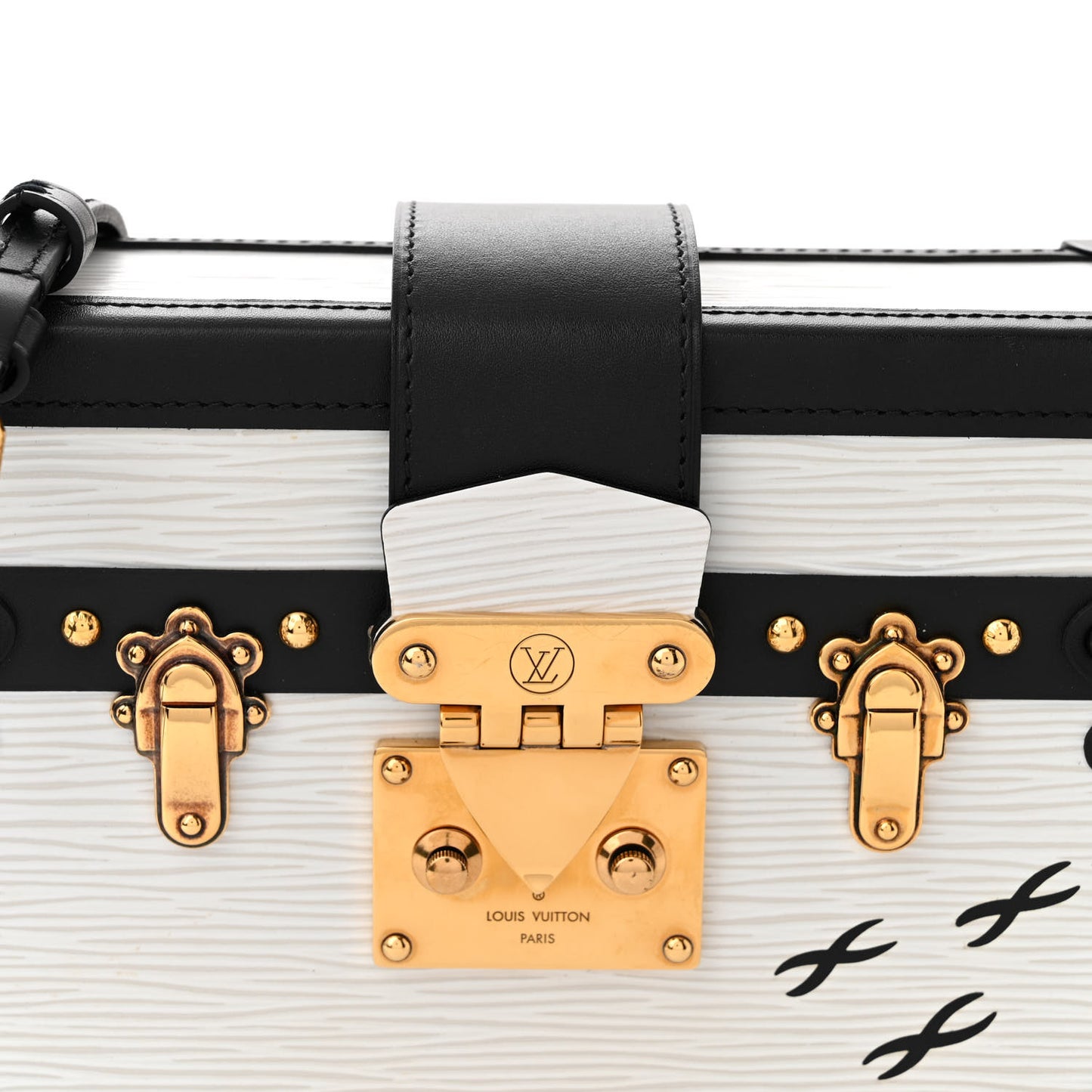 Epi Petite Malle White Black