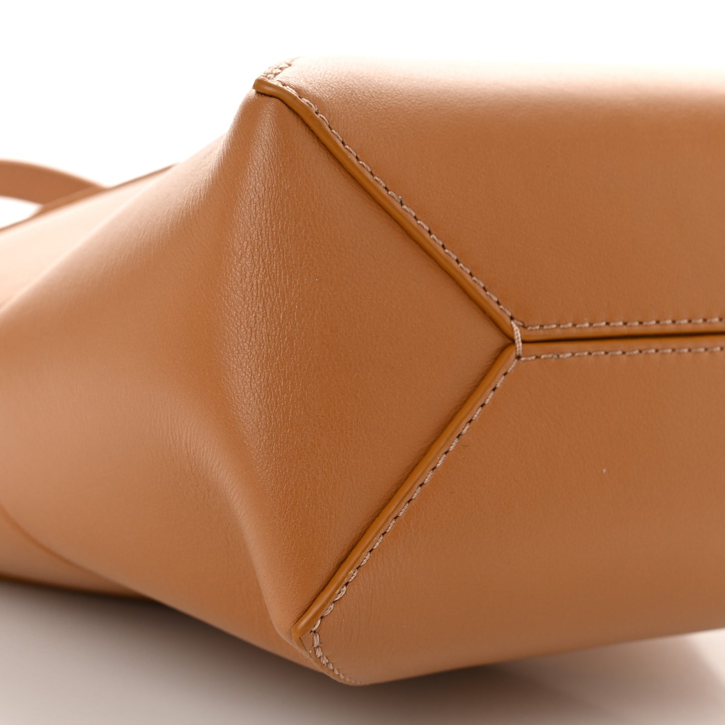 Shiny Calfskin Mini Puzzle Fold Tote Warm Desert