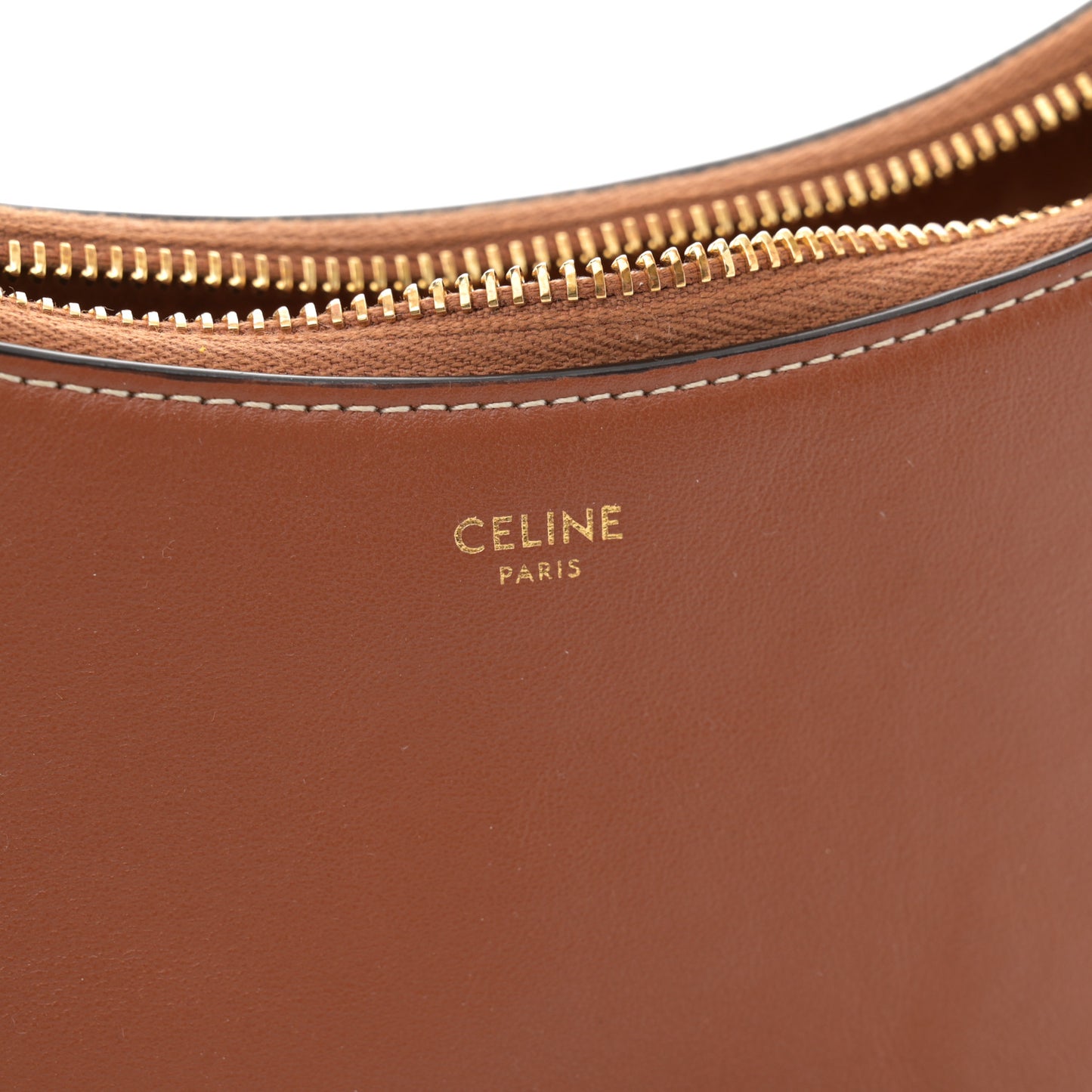 Smooth Calfskin Medium Strap Ava Shoulder Bag Tan