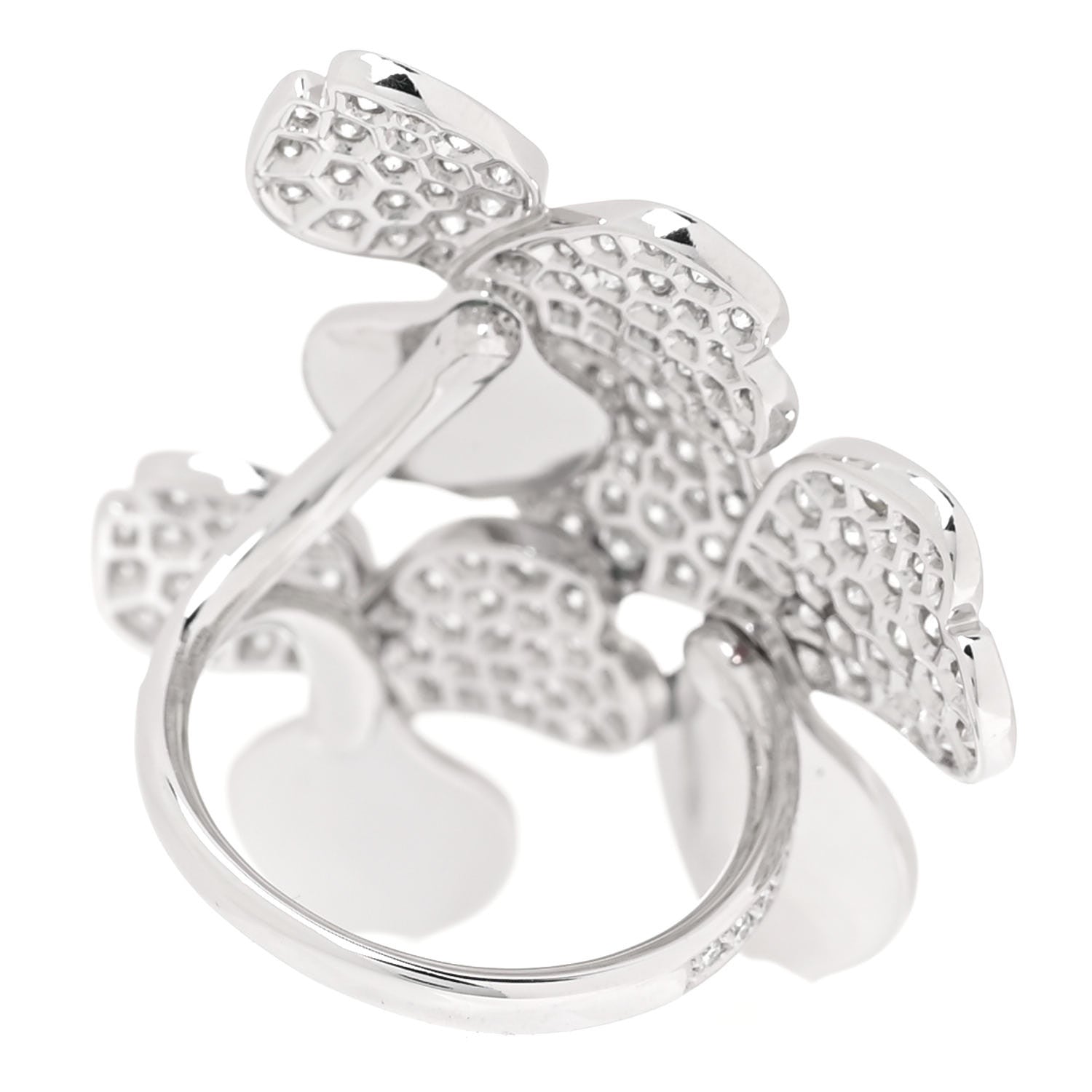 Tiffany Platinum Diamond Paper Flowers Cluster Ring 49 5 3 of 6