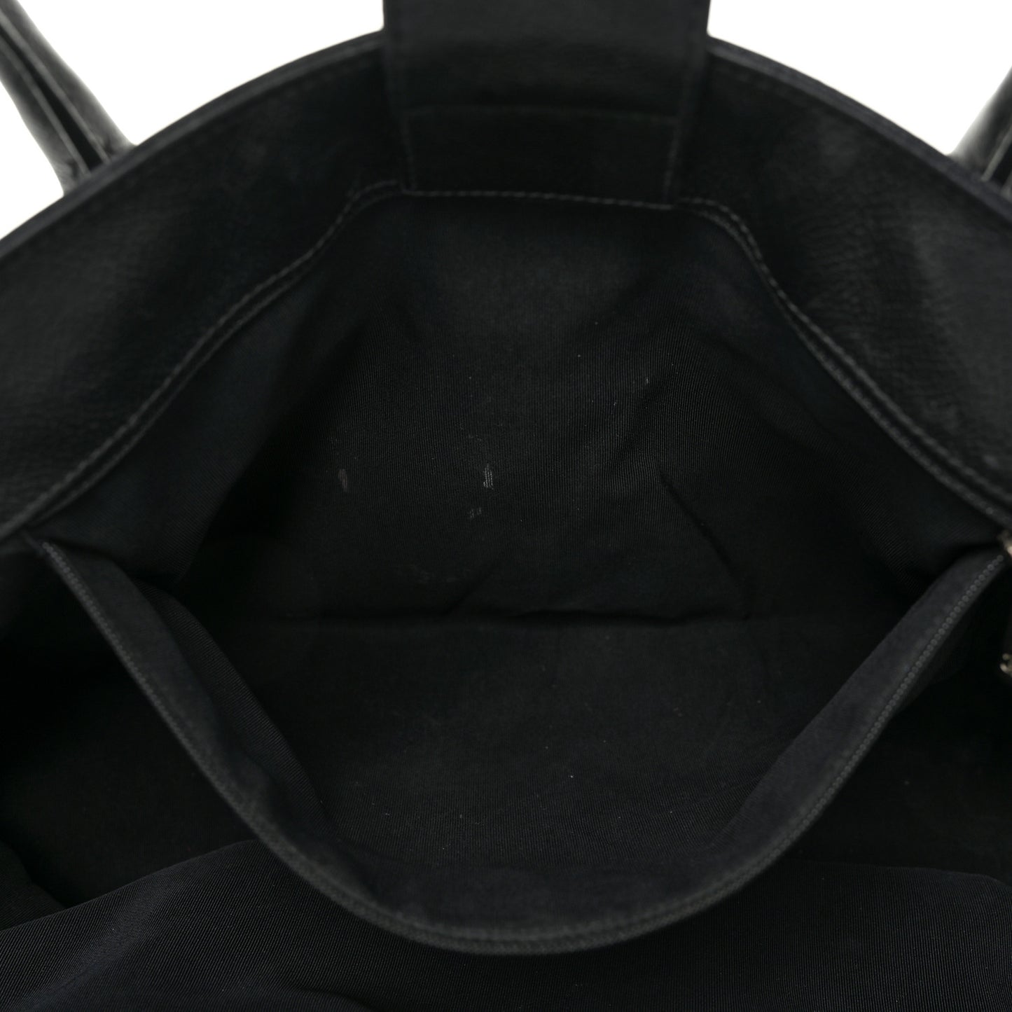 Calfskin Cerf Executive Shopper Tote Black