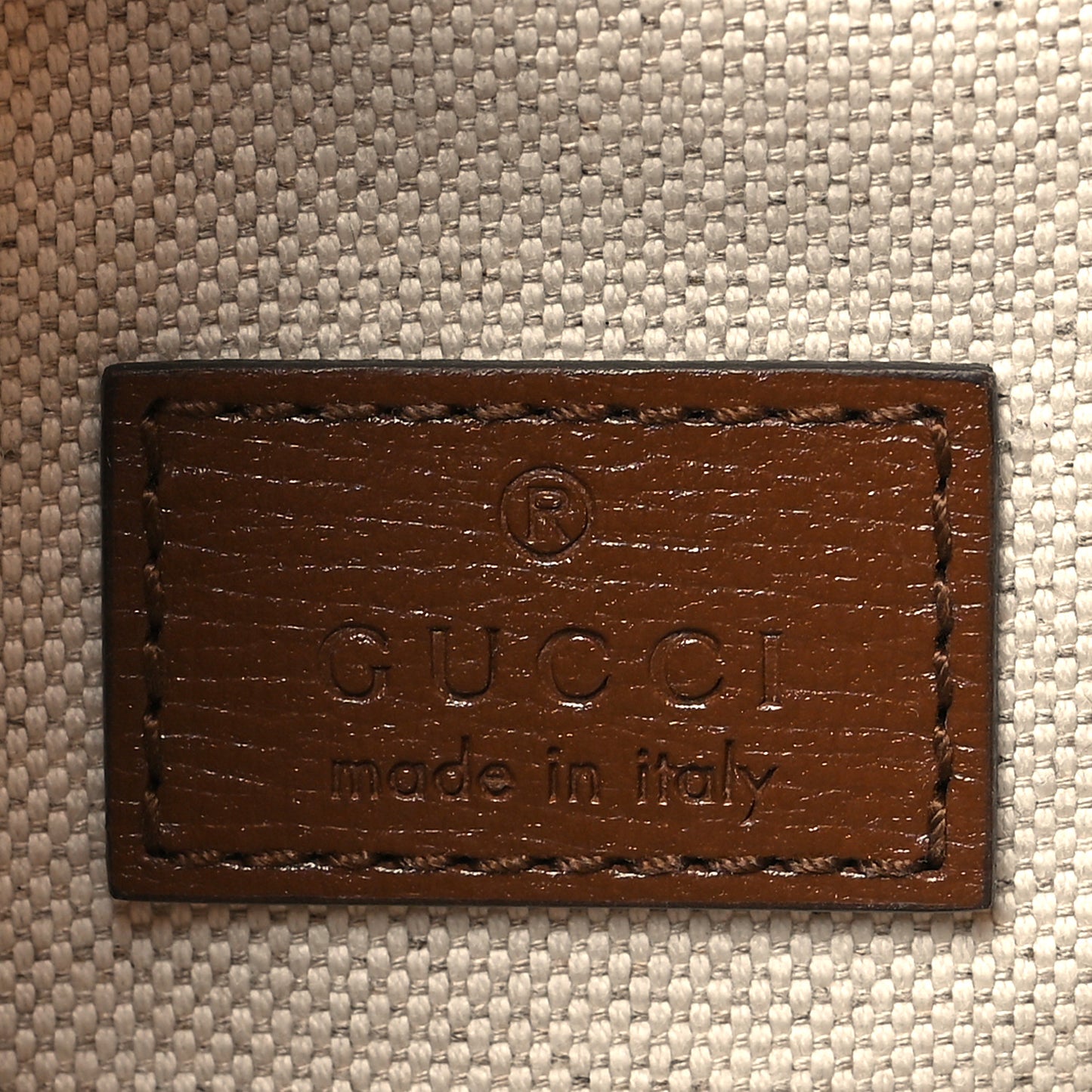 GG Supreme Monogram Textured Calfskin Retro Interlocking G Belt Bag Beige Ebony Brown Sugar