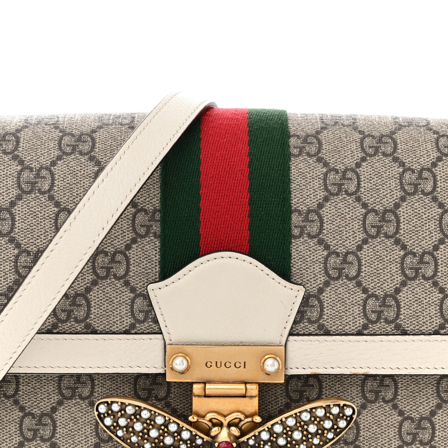 Gucci GG Supreme Monogram Medium Queen Margaret Shoulder Bag Mystic White 9 of 20