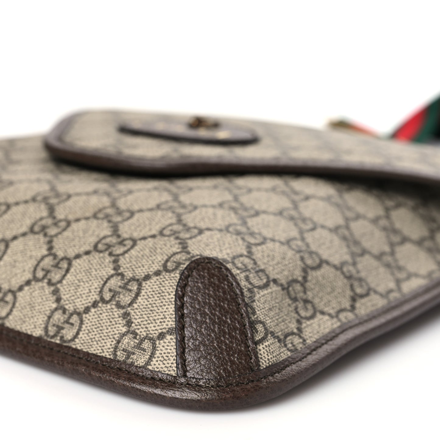 GG Supreme Monogram Web Medium Neo Vintage Flap Messenger Bag Beige New Acero