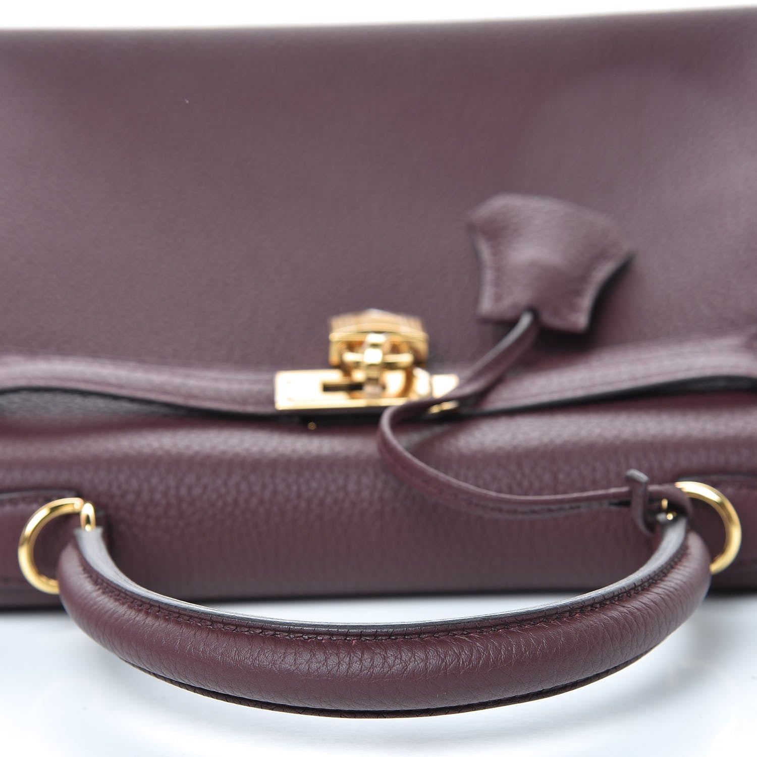 Hermes Togo Kelly Retourne 25 Bordeaux 8 of 40