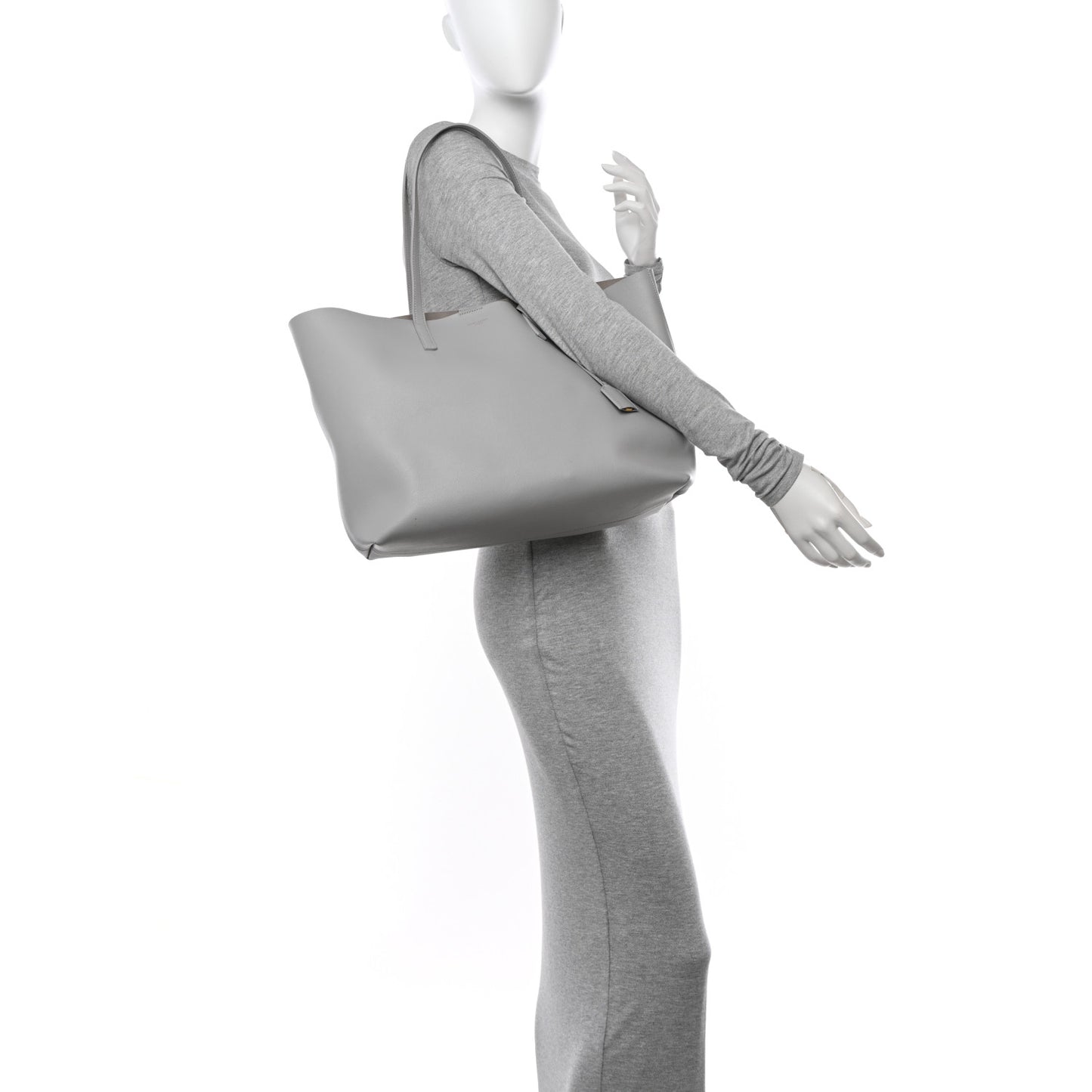 Calfskin Large Shopping Tote Granite