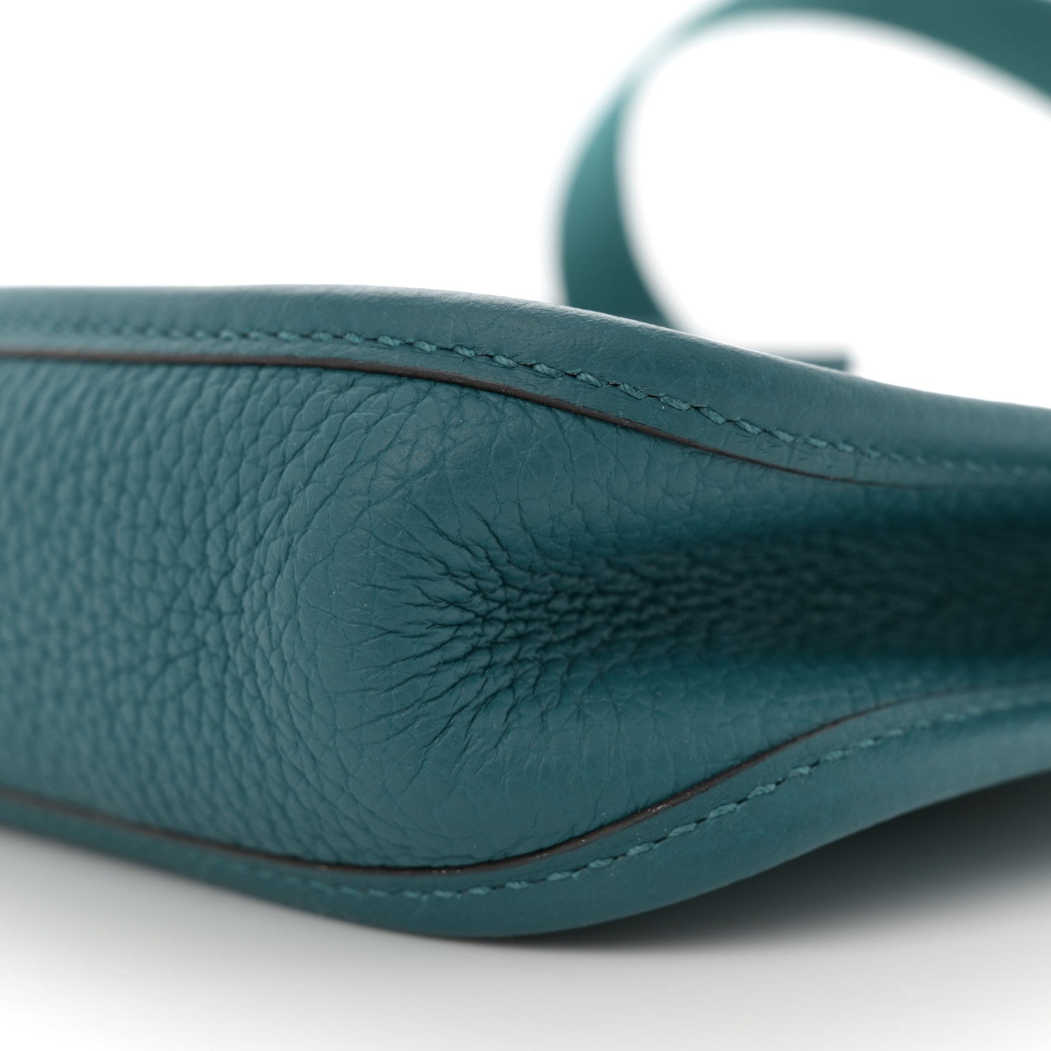 Hermes Taurillon Clemence Evelyne TPM Vert Bosphore 10 of 12