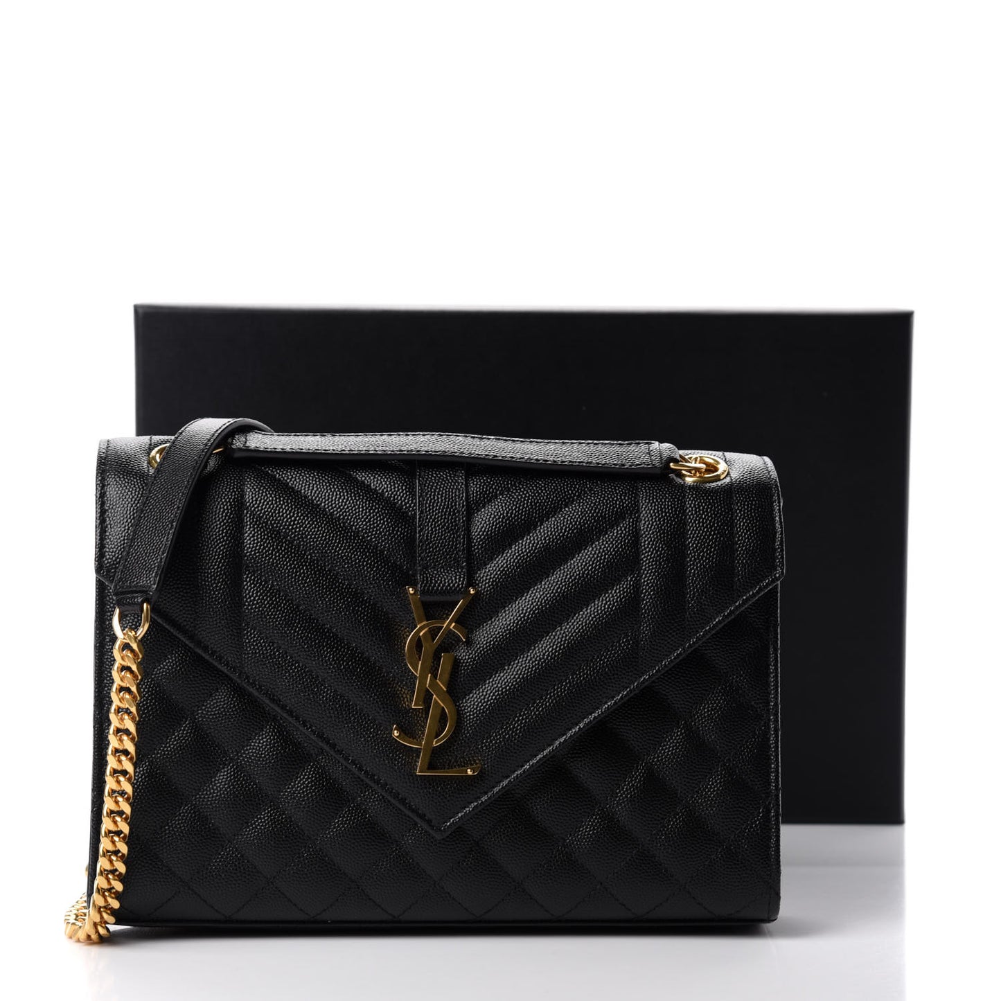 Grain De Poudre Textured Mixed Matelasse Triquilt Medium Monogram Satchel Black