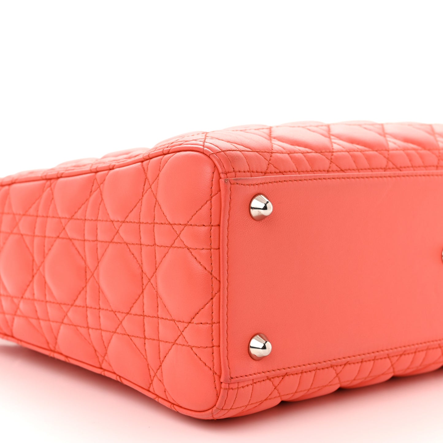 Lambskin Cannage Large Lady Dior Coral