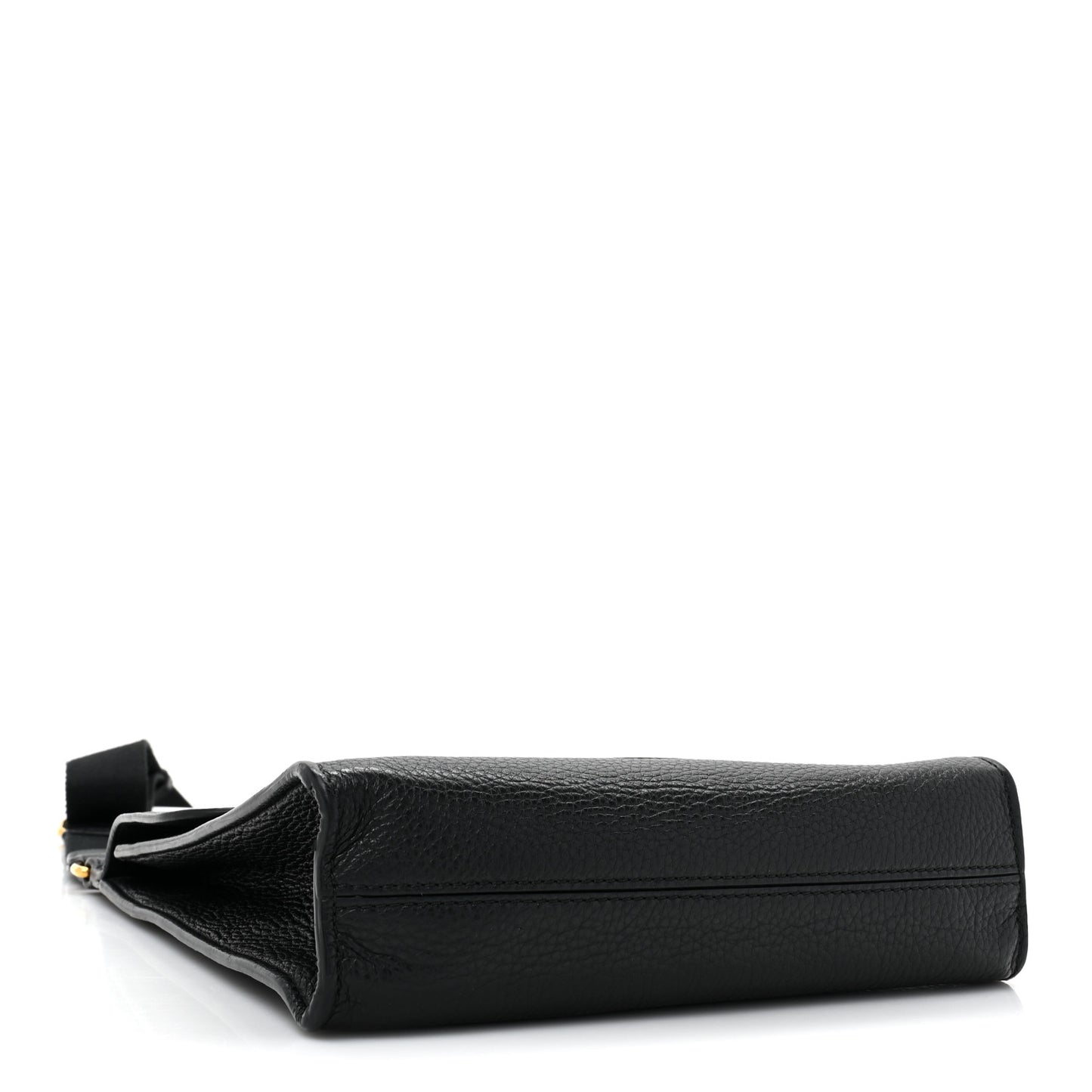 Natural Grain Calfskin Antony Messenger Crossbody Black