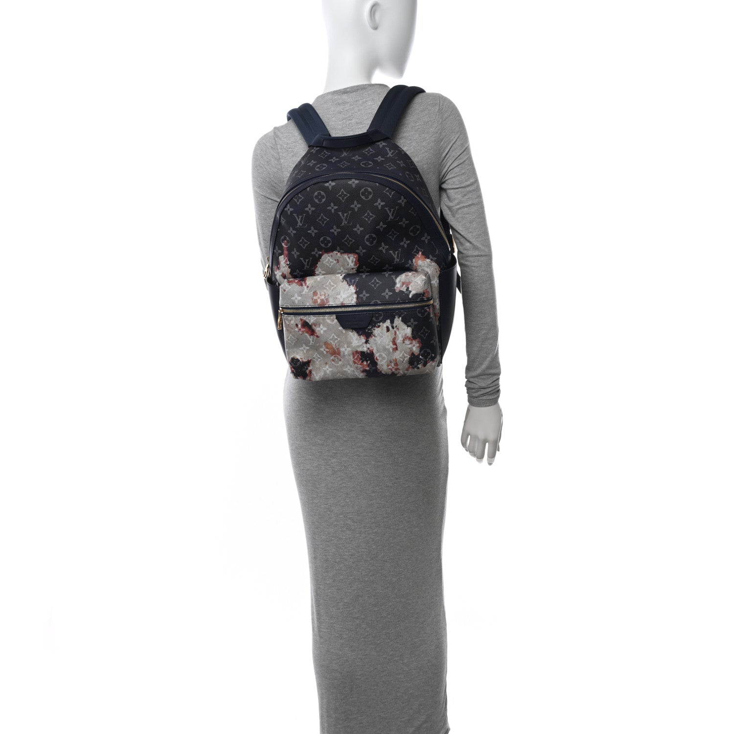Louis Vuitton Monogram Bleach Discovery Backpack PM Ink Blue 2 of 10