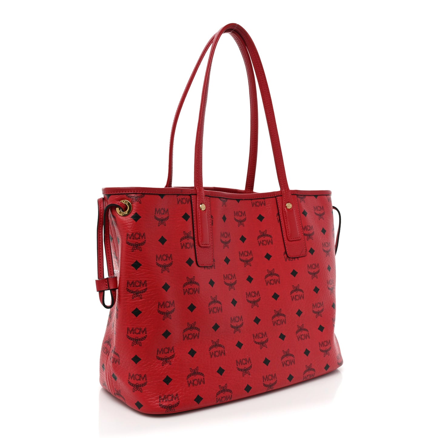 Visetos Medium Liz Reversible Shopper Tote Ruby Red