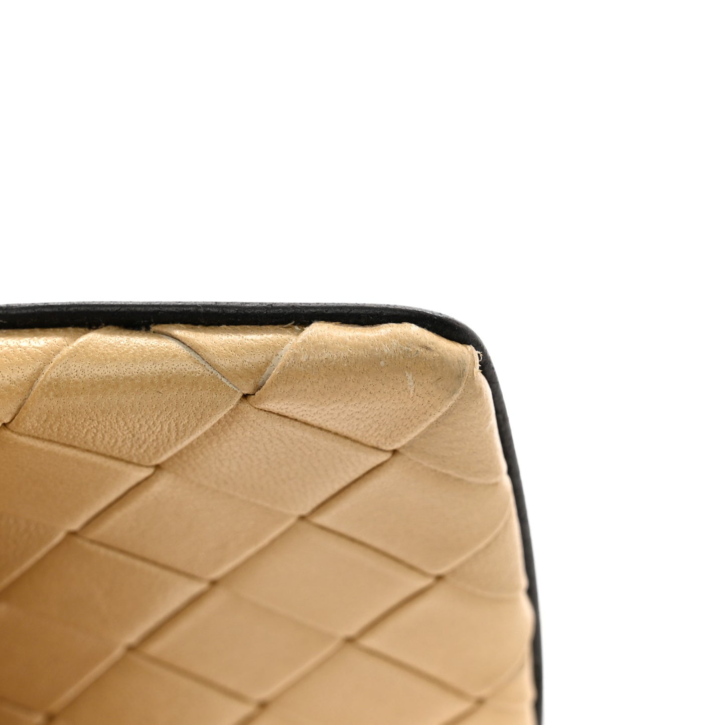 BOTTEGA VENETA Nappa Maxi Intrecciato Lido Flat Sandals 37.5 Cane Sugar