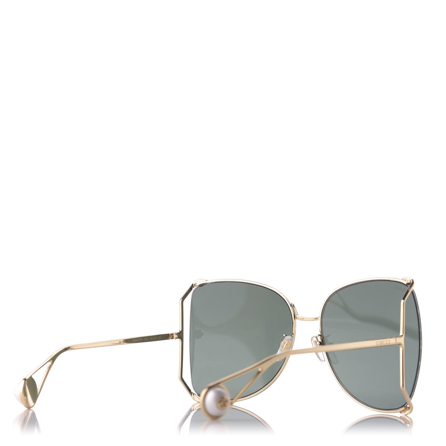 Oversized Round Sunglasses GG0252S Gold