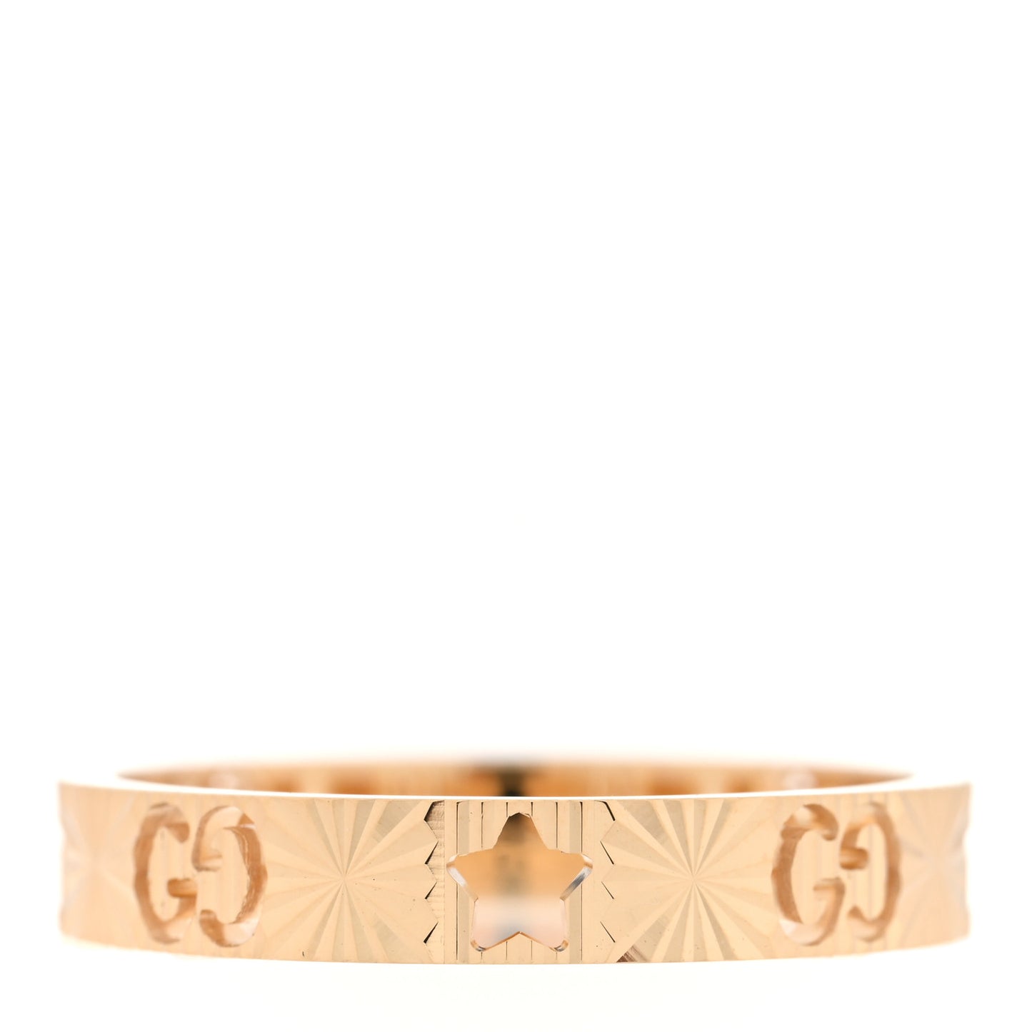 18K Yellow Gold Icon Stars Band Ring 62 10