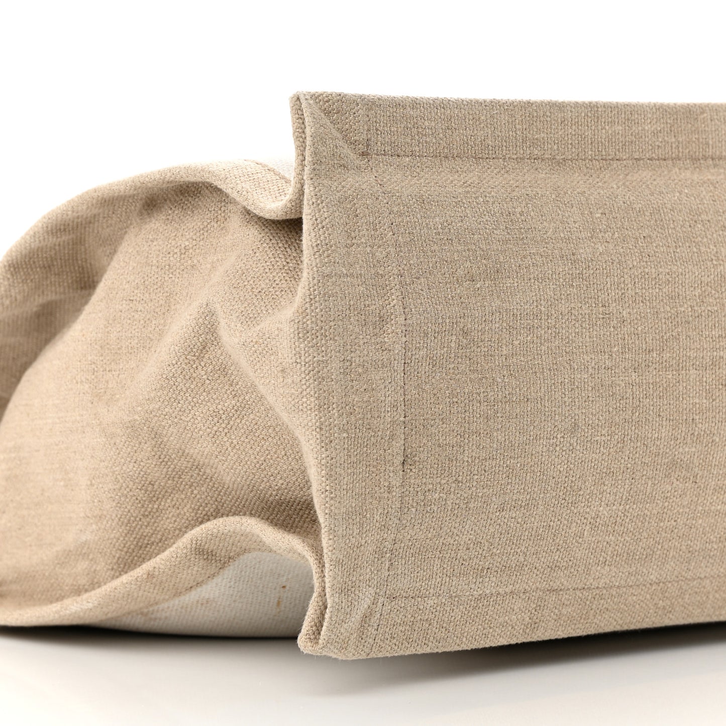 Linen Calfskin Rive Gauche Tote Optic White