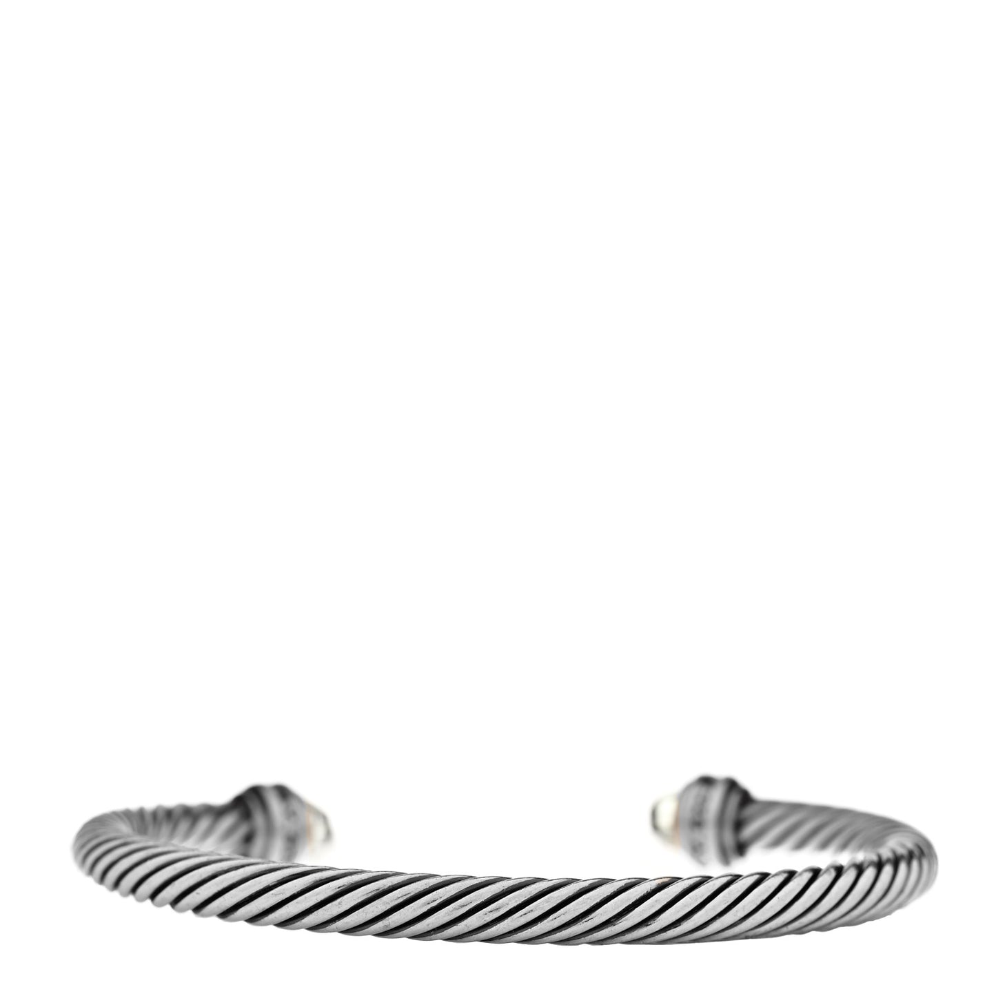 Sterling Silver Diamond Prasiolite 5mm Cable Classics Bracelet