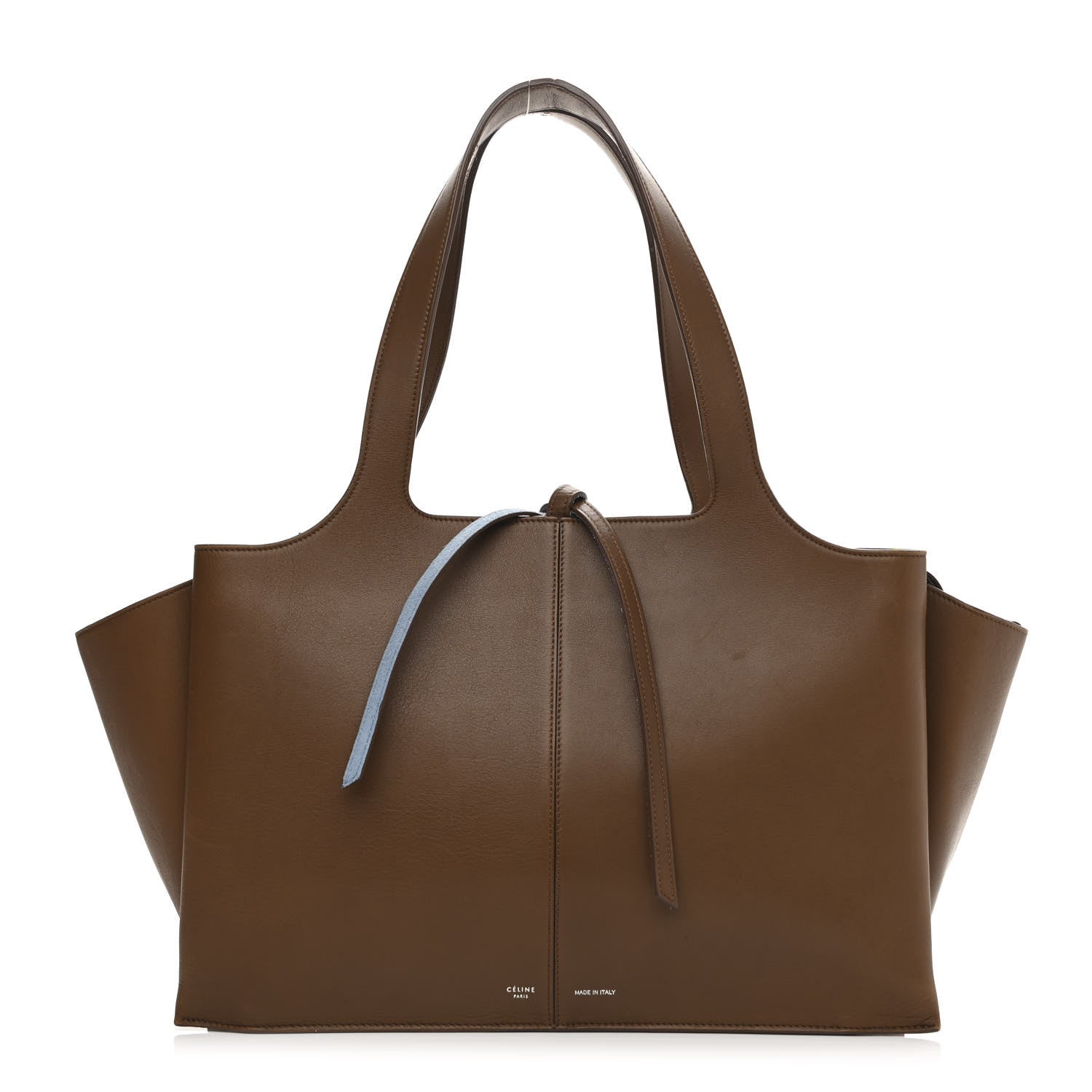 Celine Calfskin Medium Tri-Fold Bag Taupe 1080332 – FASHIONPHILE