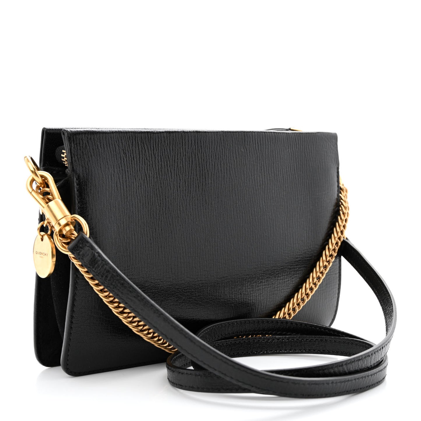 Textured Calfskin Cross 3 Crossbody Bag Black