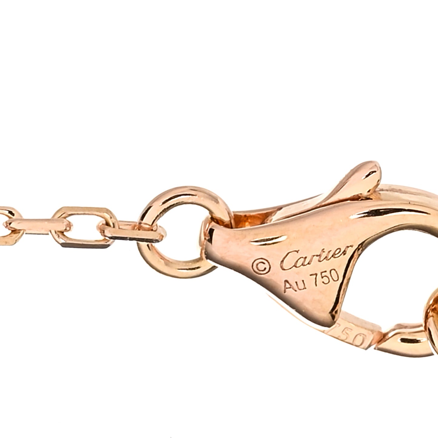 18K Pink Gold Diamond LM D'Amour Pendant Necklace