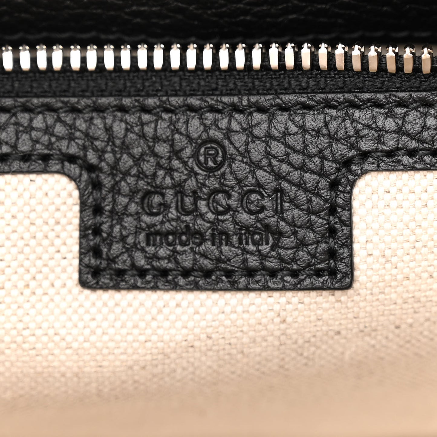 Piuma Calfskin Jumbo GG Embossed Medium Messenger Bag Black