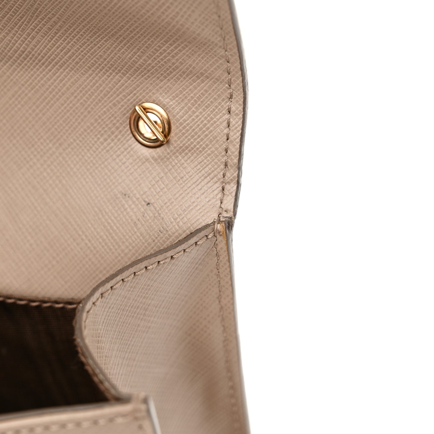 Printed Calfskin Ginny Shoulder Bag Beige