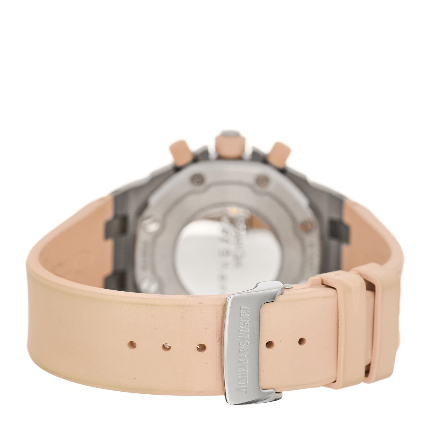 Stainless Steel Rubber Diamond Bezel 37mm Royal Oak Offshore Lady Chronograph Automatic Watch Champagne 26048SK.ZZ.D082CA.01
