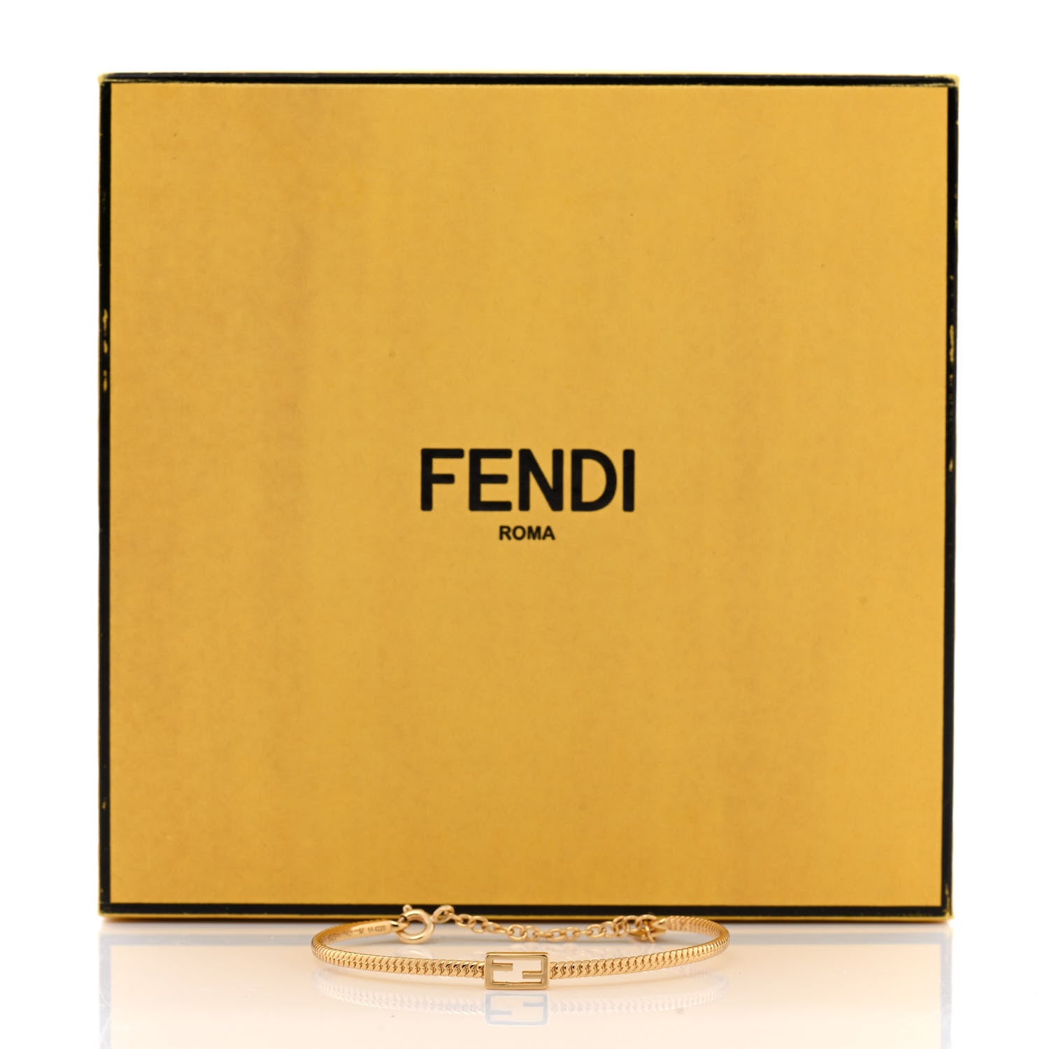 Fendi Metal Baguette Bracelet Gold 7 of 7