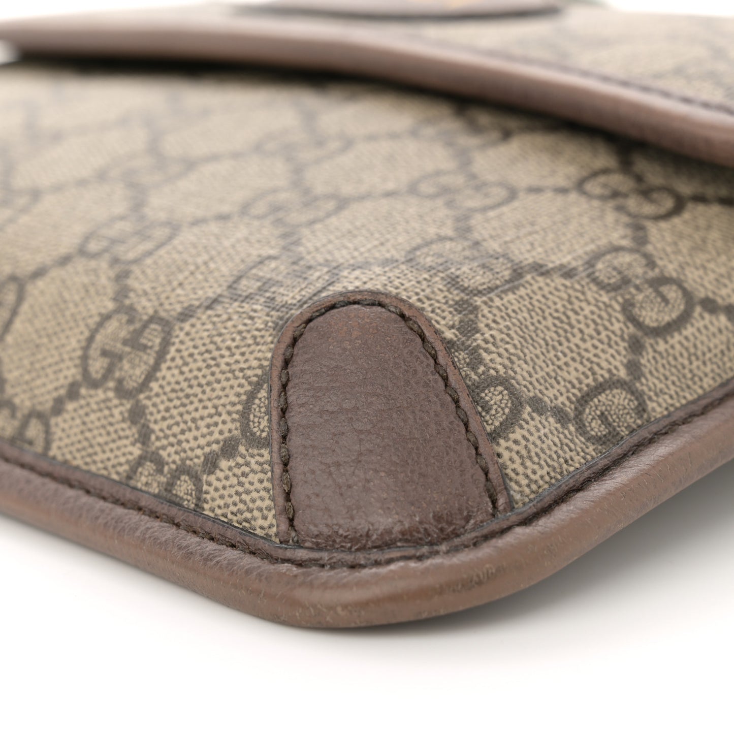 GG Supreme Monogram Neo Vintage Web Belt Bag Brown