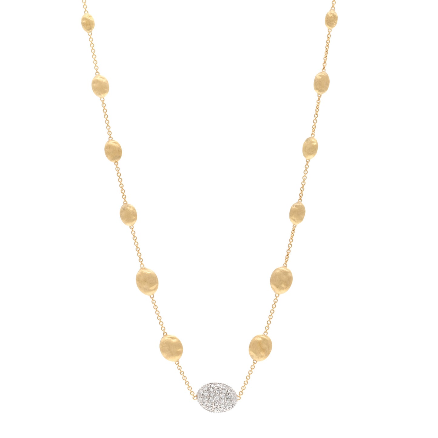 18K Yellow Gold Diamond Siviglia Graduated Necklace