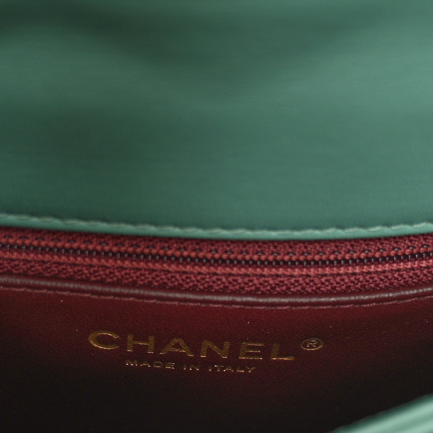 Lambskin Quilted Small Trendy CC Flap Dual Handle Bag Green