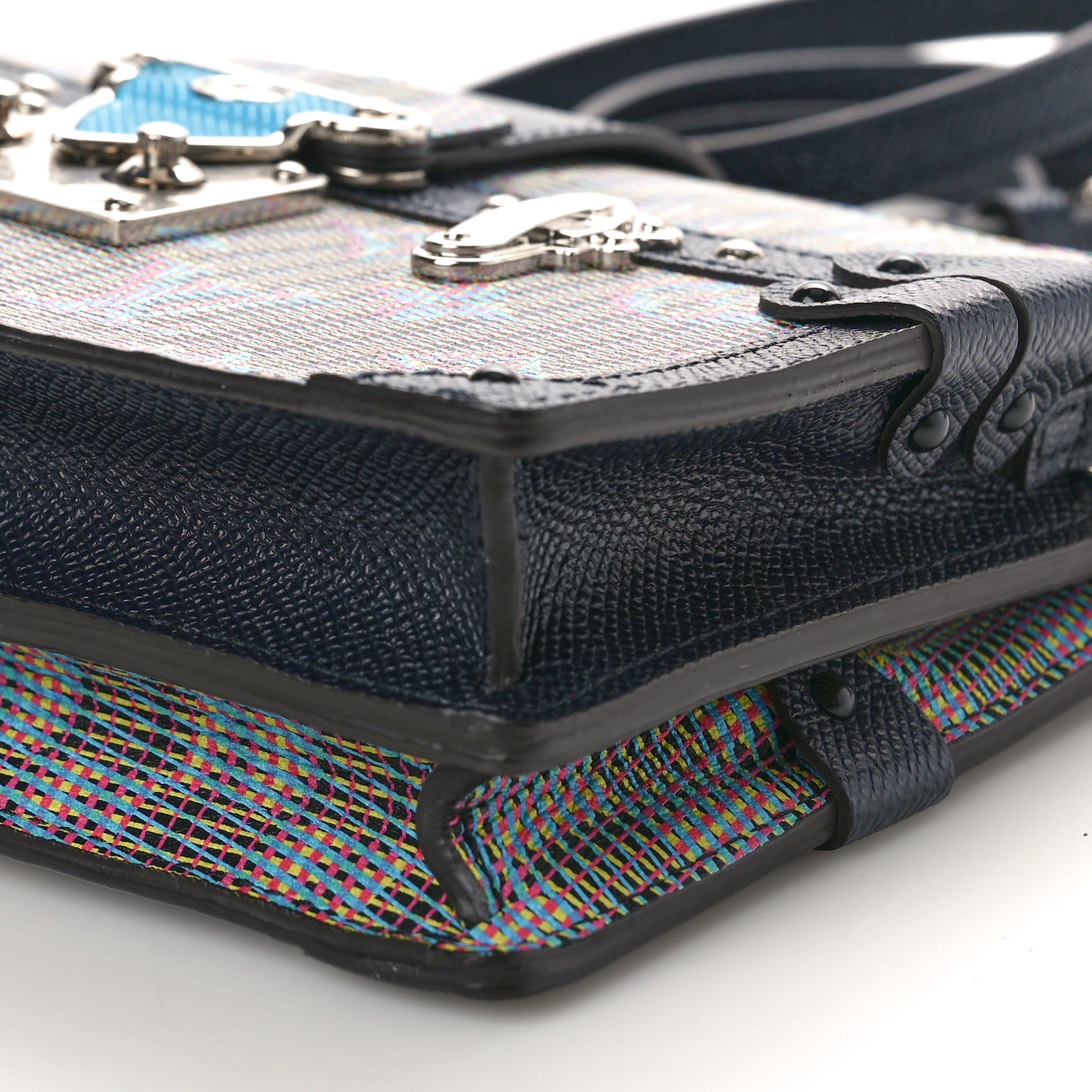 Louis Vuitton Calfskin Monogram LV Pop Trunk Clutch Blue 9 of 9