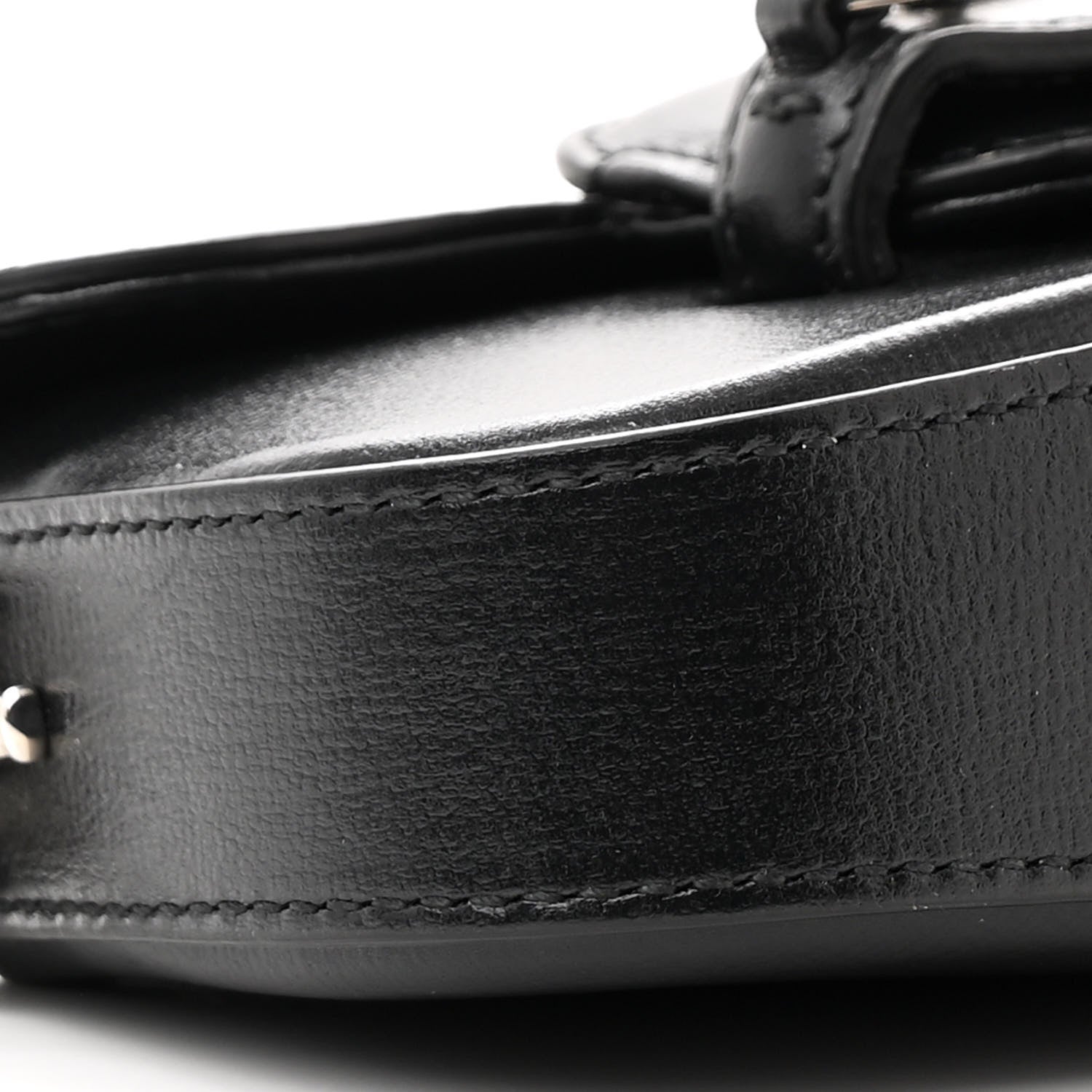 Gucci Calfskin Mini Horsebit 1955 Asymmetric Shoulder Bag Black 9 of 15