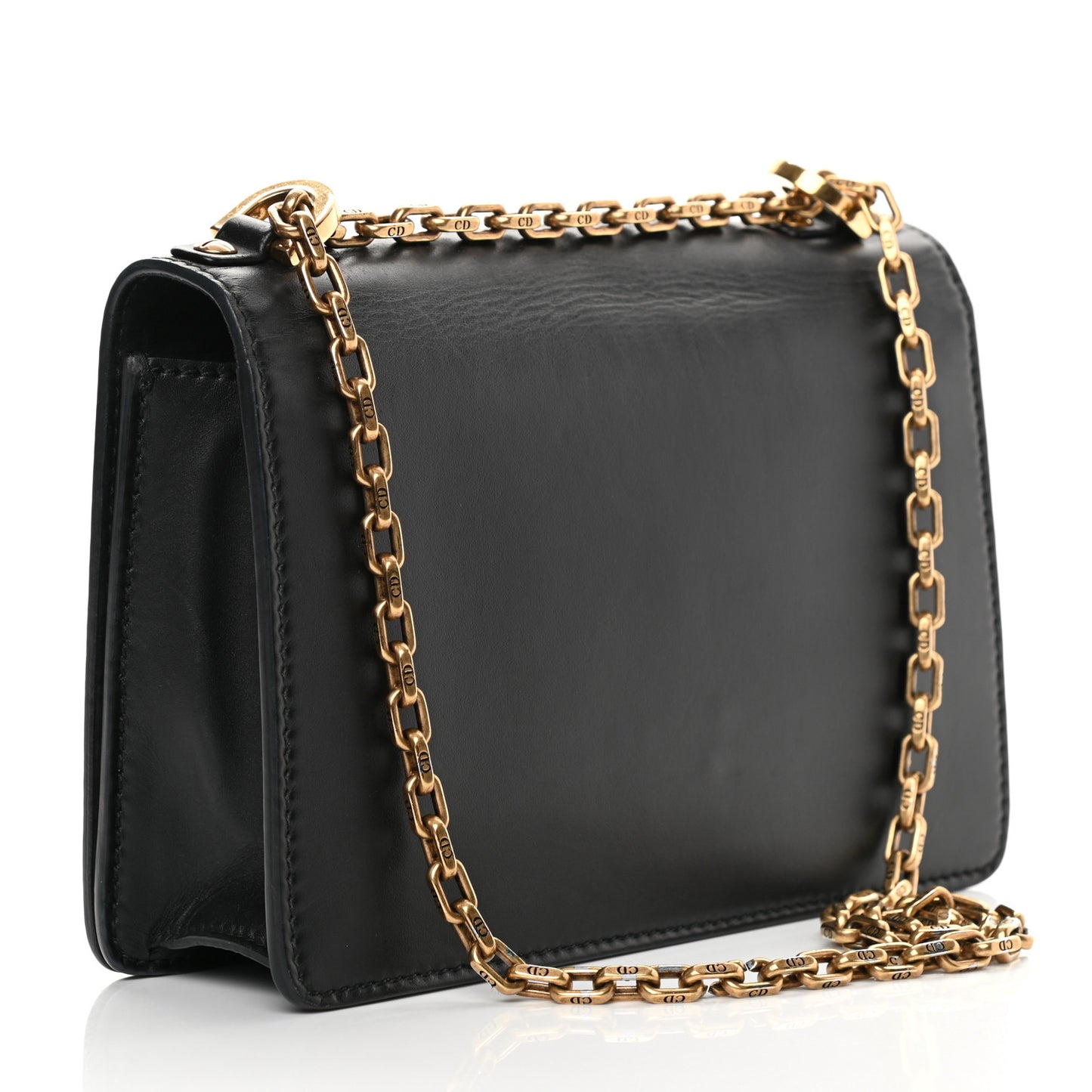 Calfskin J'Adior Chain Flap Bag Black