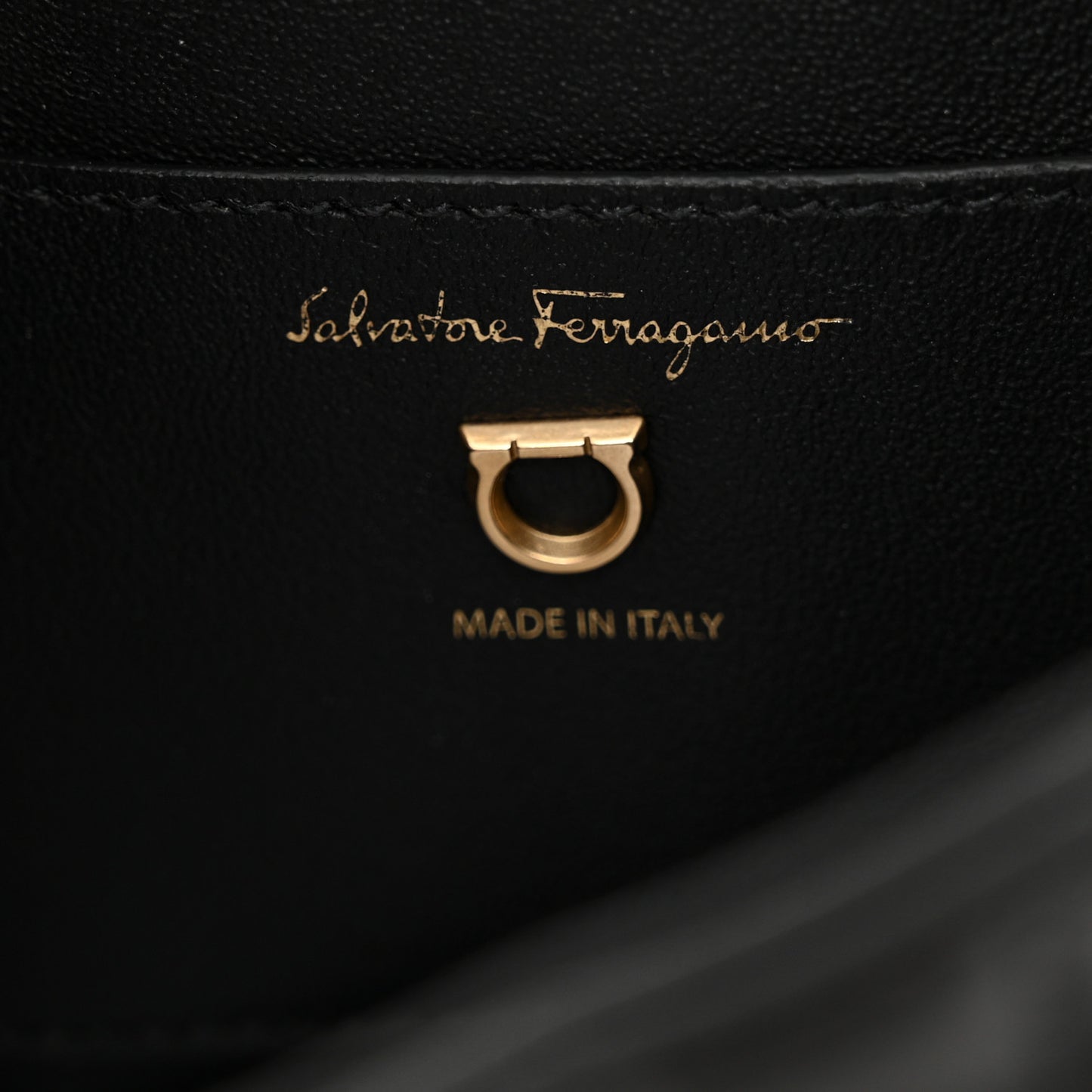 Calfskin Quilted Gancini Backpack Black