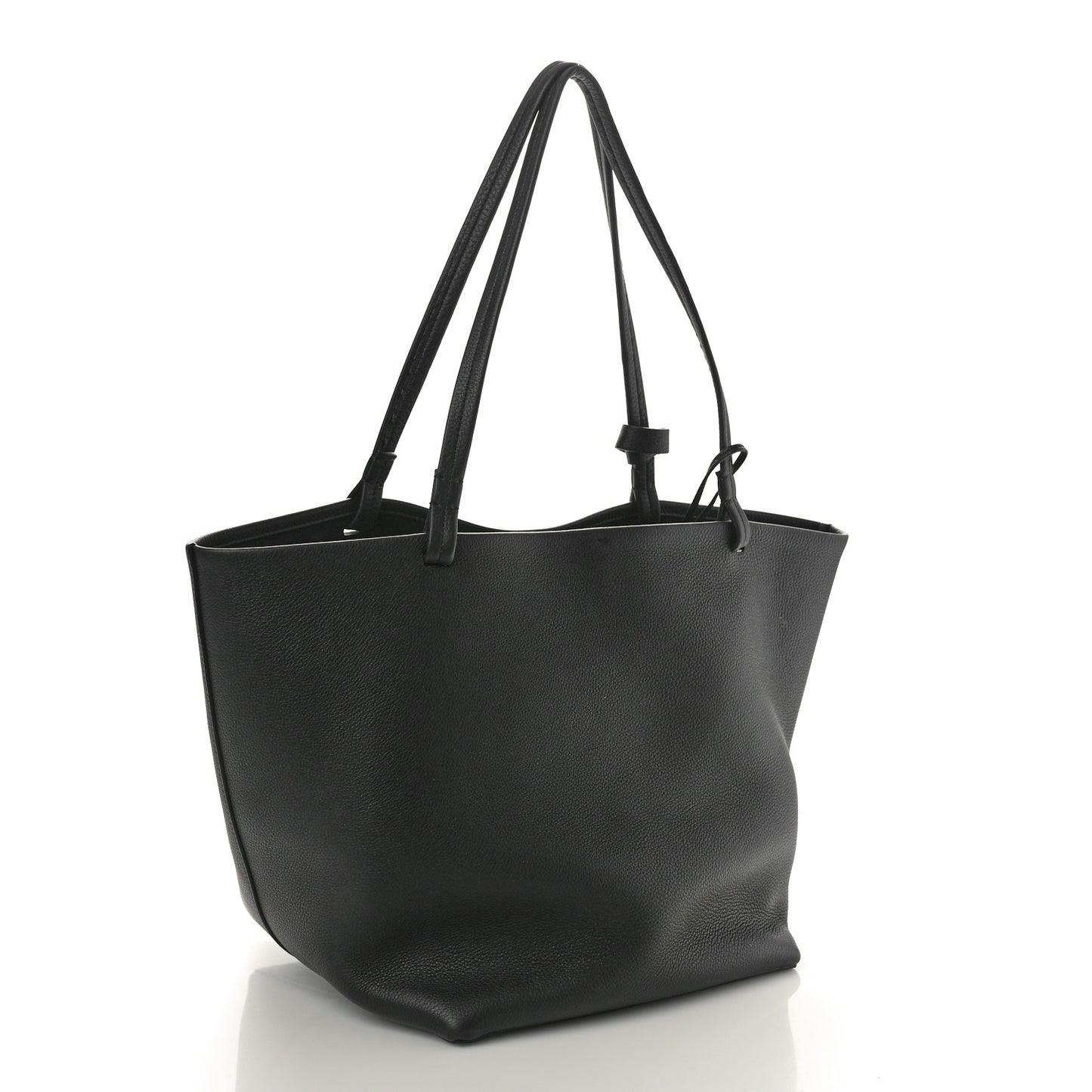 Grained Calfskin Park Tote Three Black