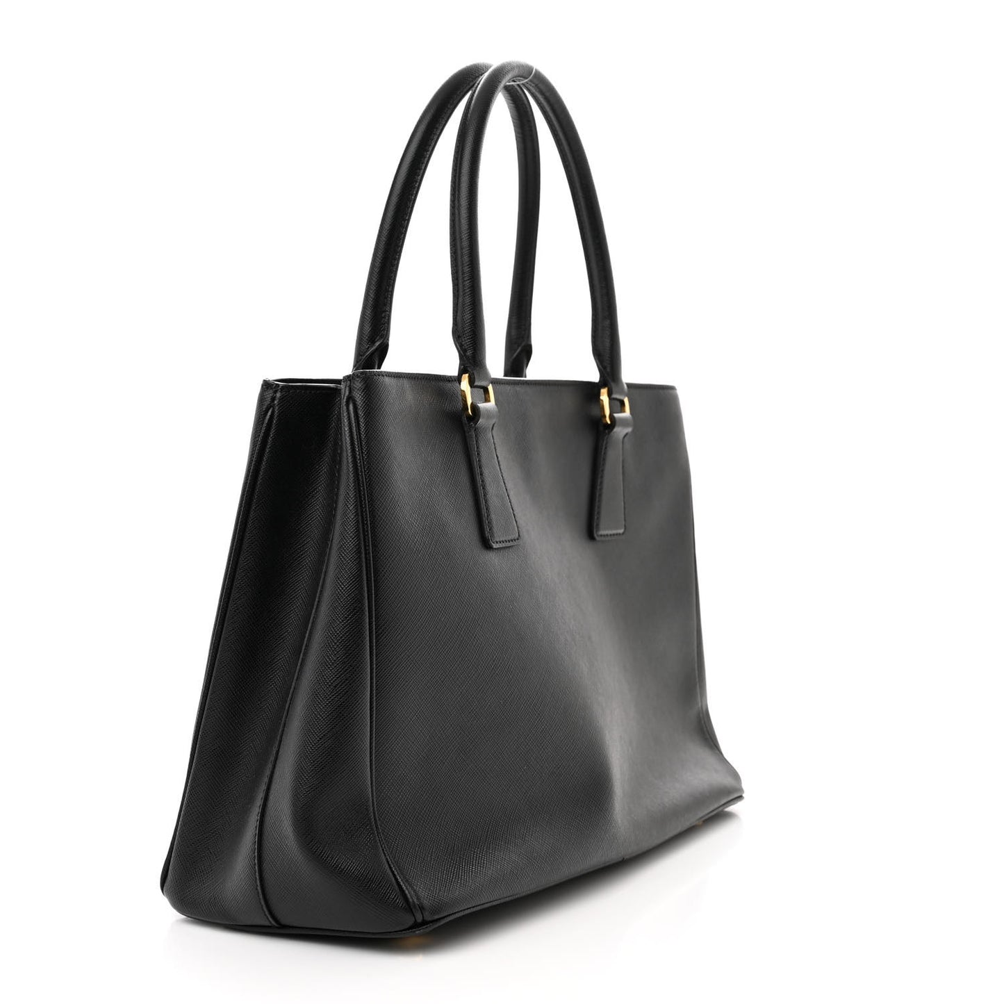 Saffiano Lux Medium Tote Black