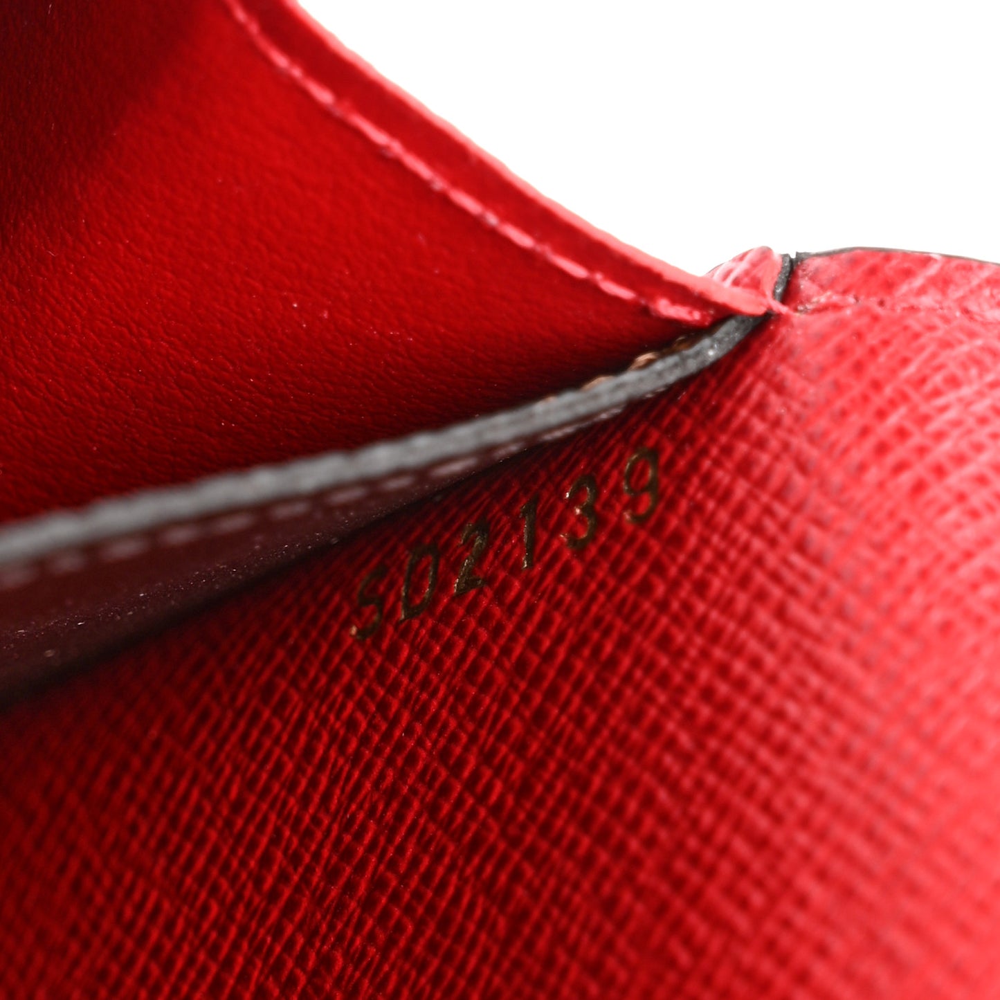 Damier Ebene Emilie Wallet Red