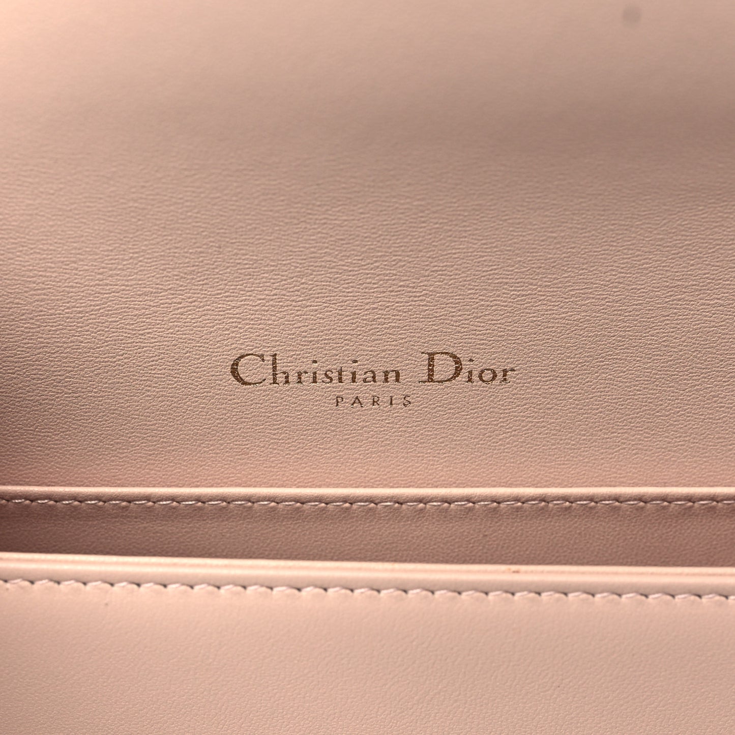 Lambskin Cannage Lady Dior Clutch Rose Poudre